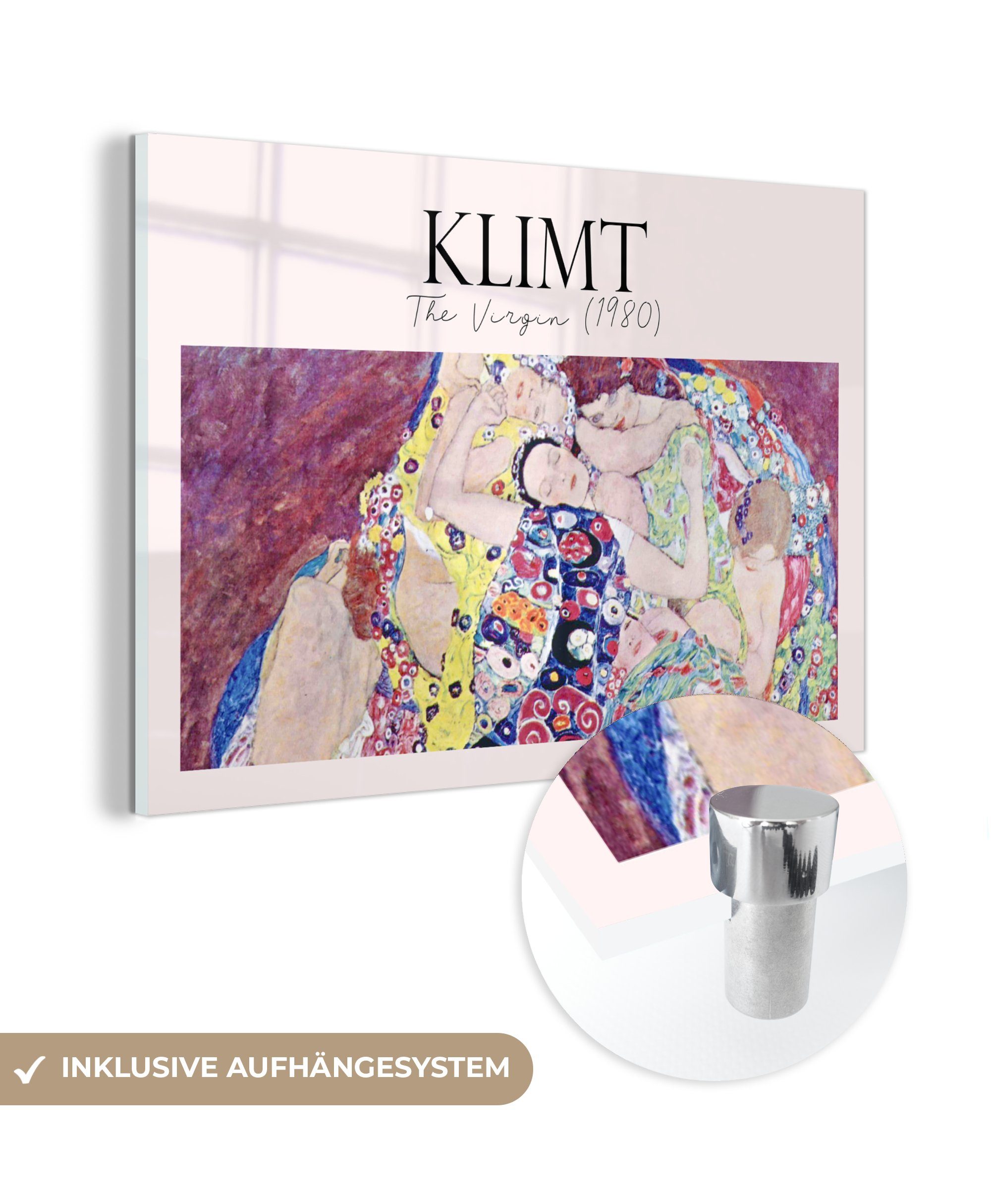 MuchoWow Acrylglasbild Kunst - Gustav Klimt - Alte Meister, (1 St), Acrylglasbilder Wohnzimmer & Schlafzimmer