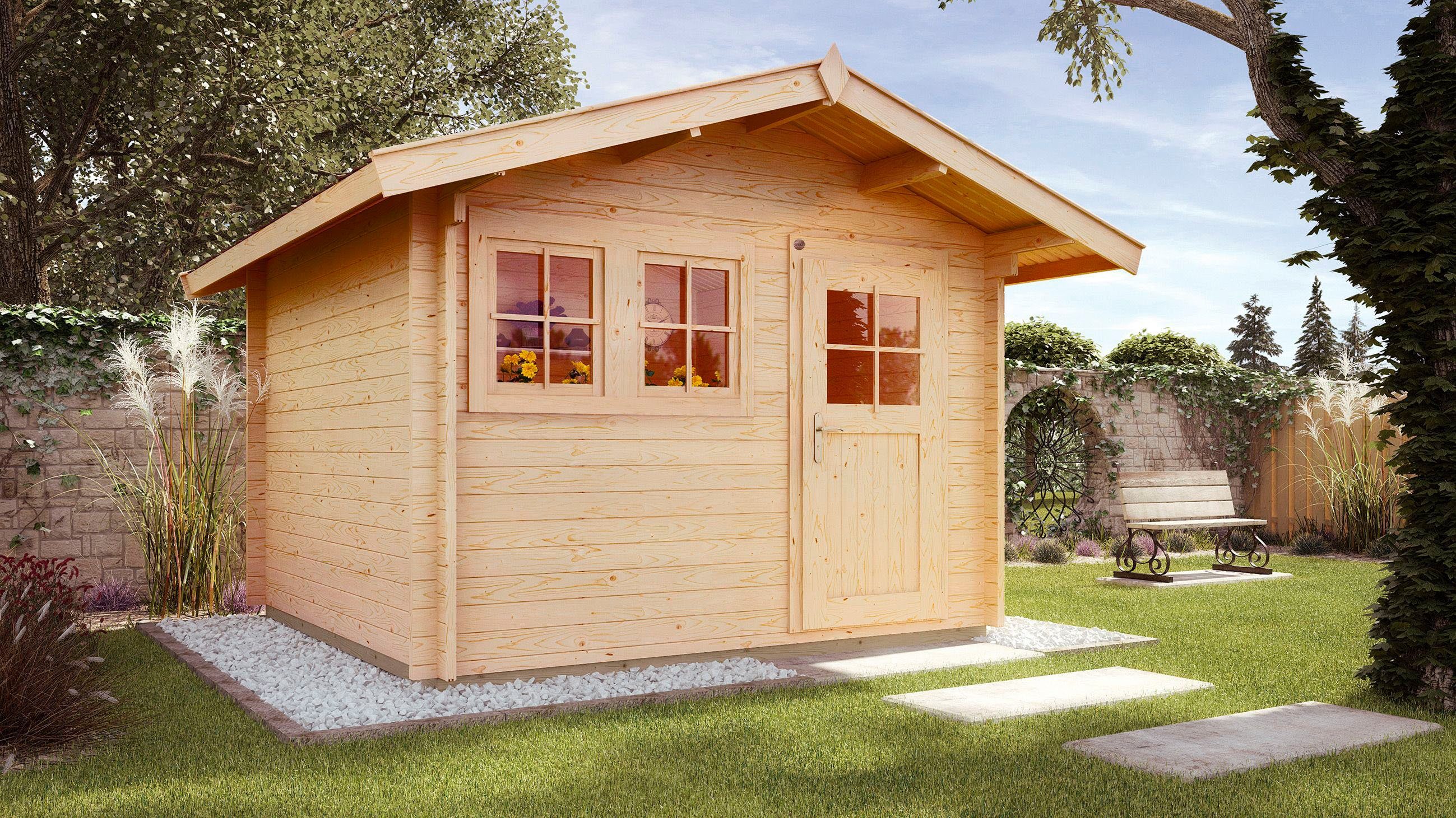 Thumbnail - weka Gartenhaus 139 A Gr.1, 45 mm, natur, BxT: 380x324 cm
