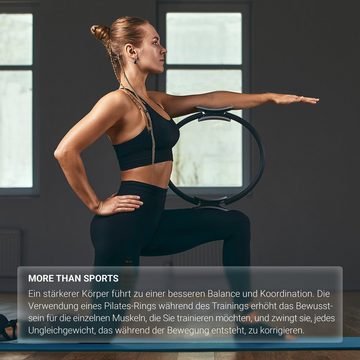 MSports® Pilates-Ring MSPORTS Pilates Ring Premium I Widerstandsring - Doppelgriff Pilates Yoga Ring 38 cm Übungskreis