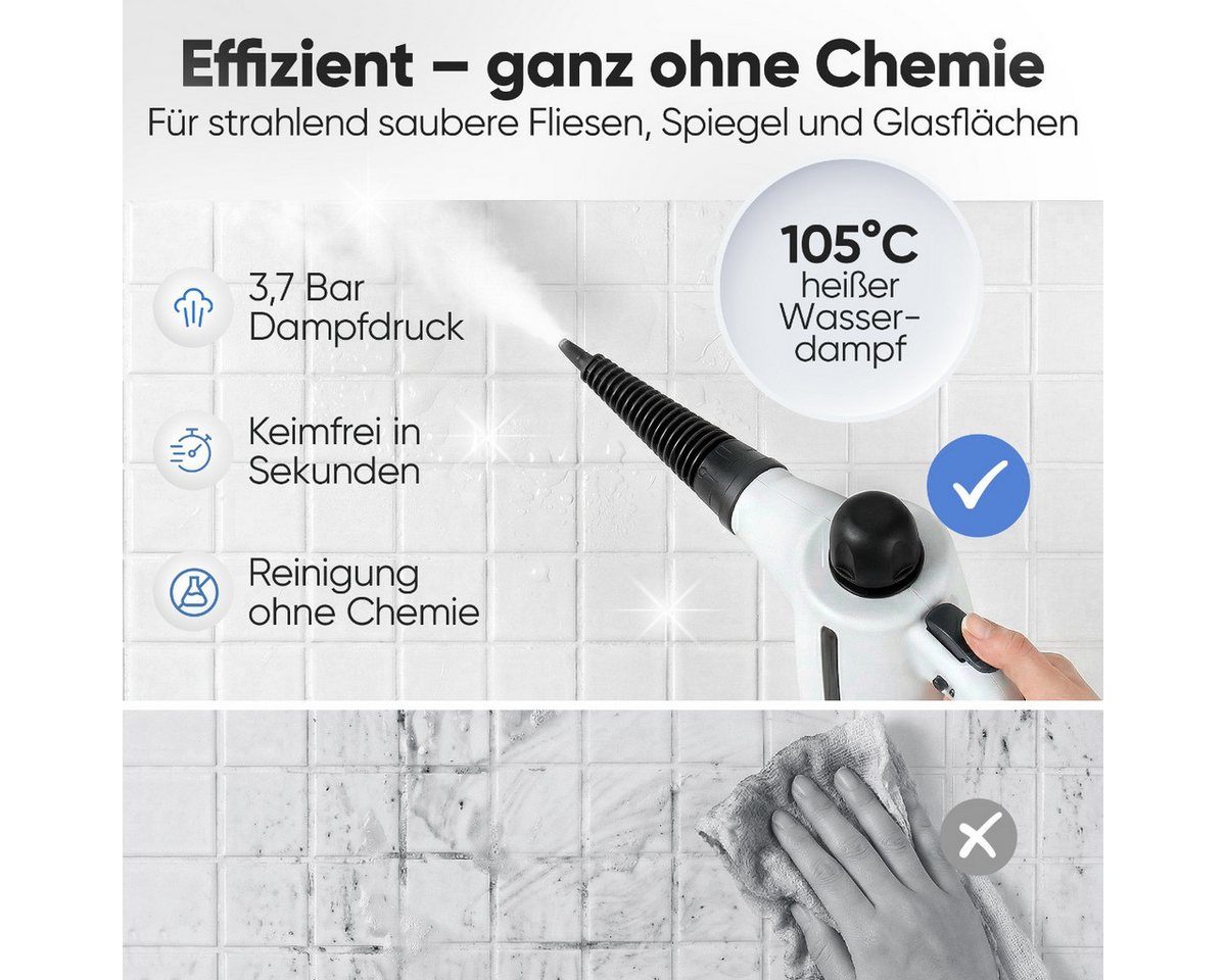 ProfiCare Handdampfreiniger PC-DR 3145, Dampfreiniger - säubert, entfettet, desinfiziert
