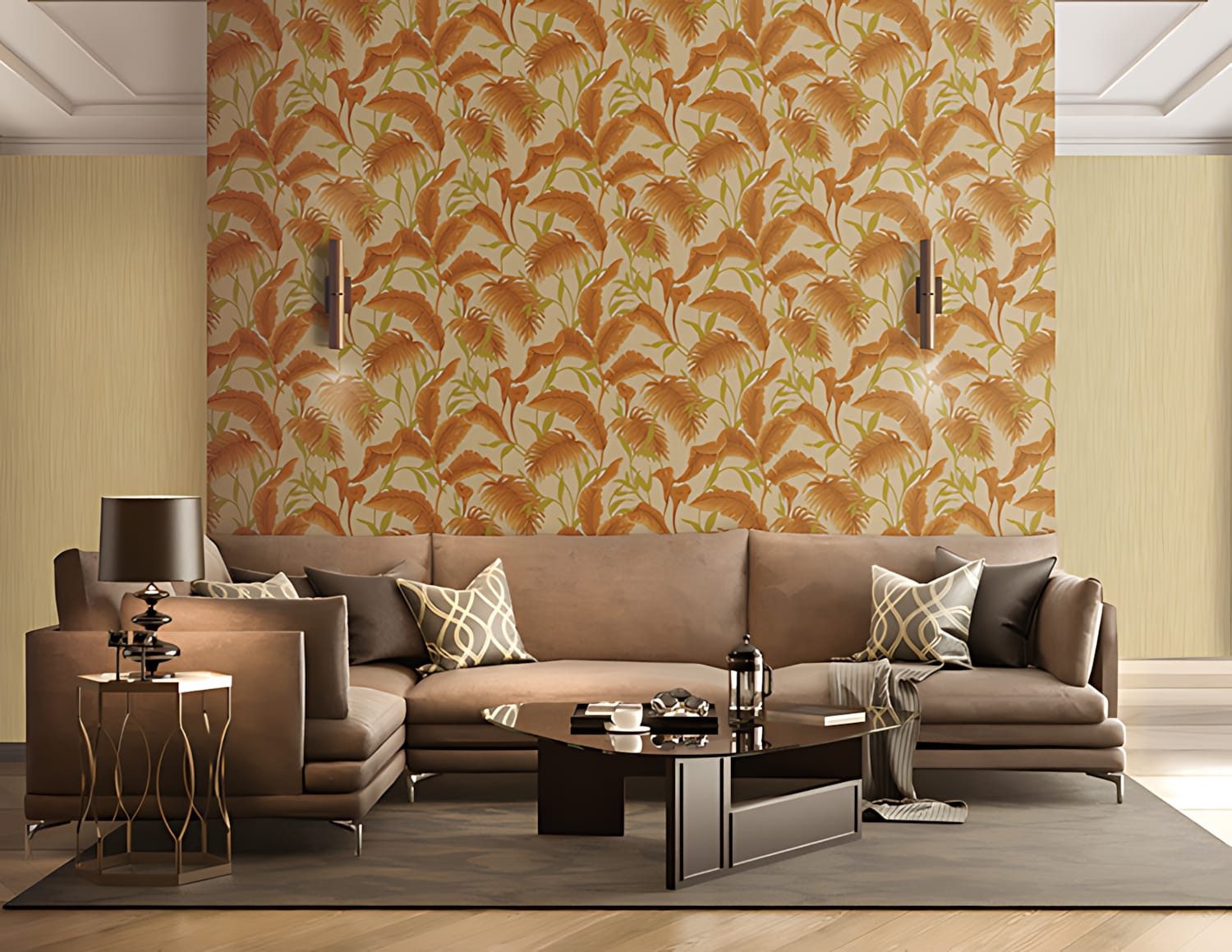 Profhome Prägetapete VD219138-DI Struktur Tapete Struktur schimmernd gelb 5,33 m2, geprägt, schimmernd, unifarben, Strukturmuster, (1 Rolle, 5,33 qm), heißgeprägte Vliestapete, gold, gelb