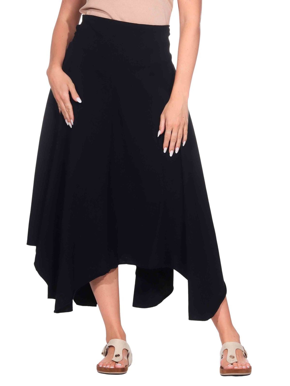 KUNST UND MAGIE Zipfelrock Zipfeliger Boho Maxirock Baumwolle Knöchellanger günstig online kaufen