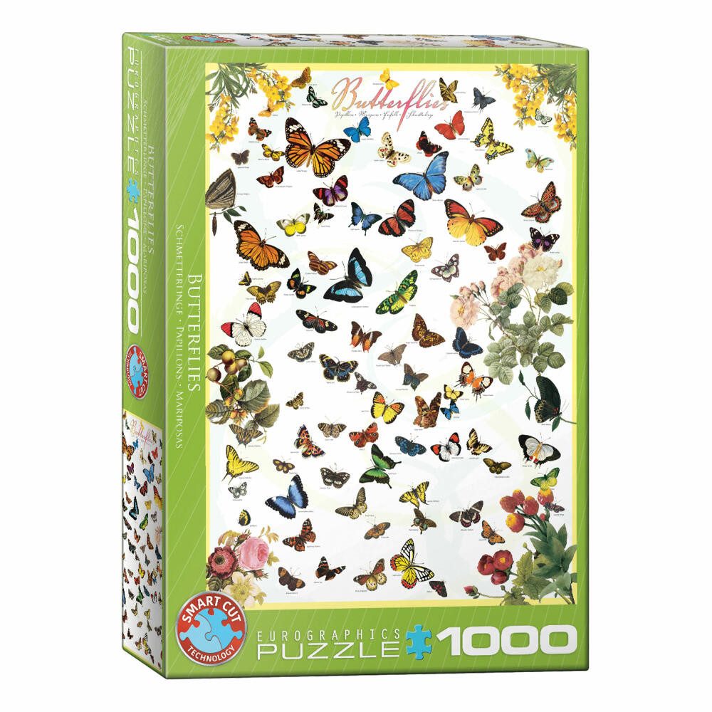 EUROGRAPHICS Puzzle Schmetterlinge, 1000 Puzzleteile