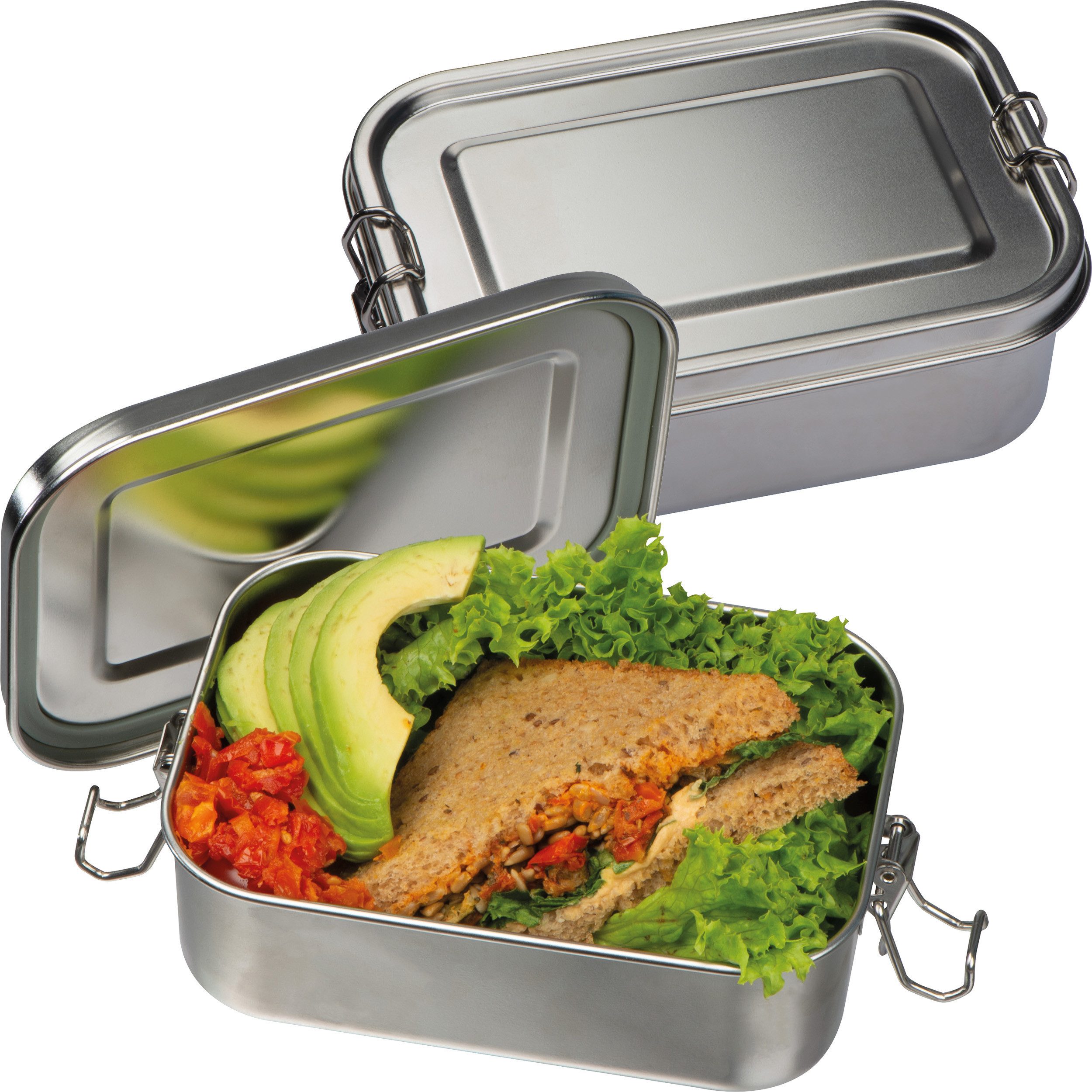 Thumbnail - Easy Gifts Aufbewahrungsdose Brotdose / Lunchbox / aus Edelstahl / Farbe: silber
