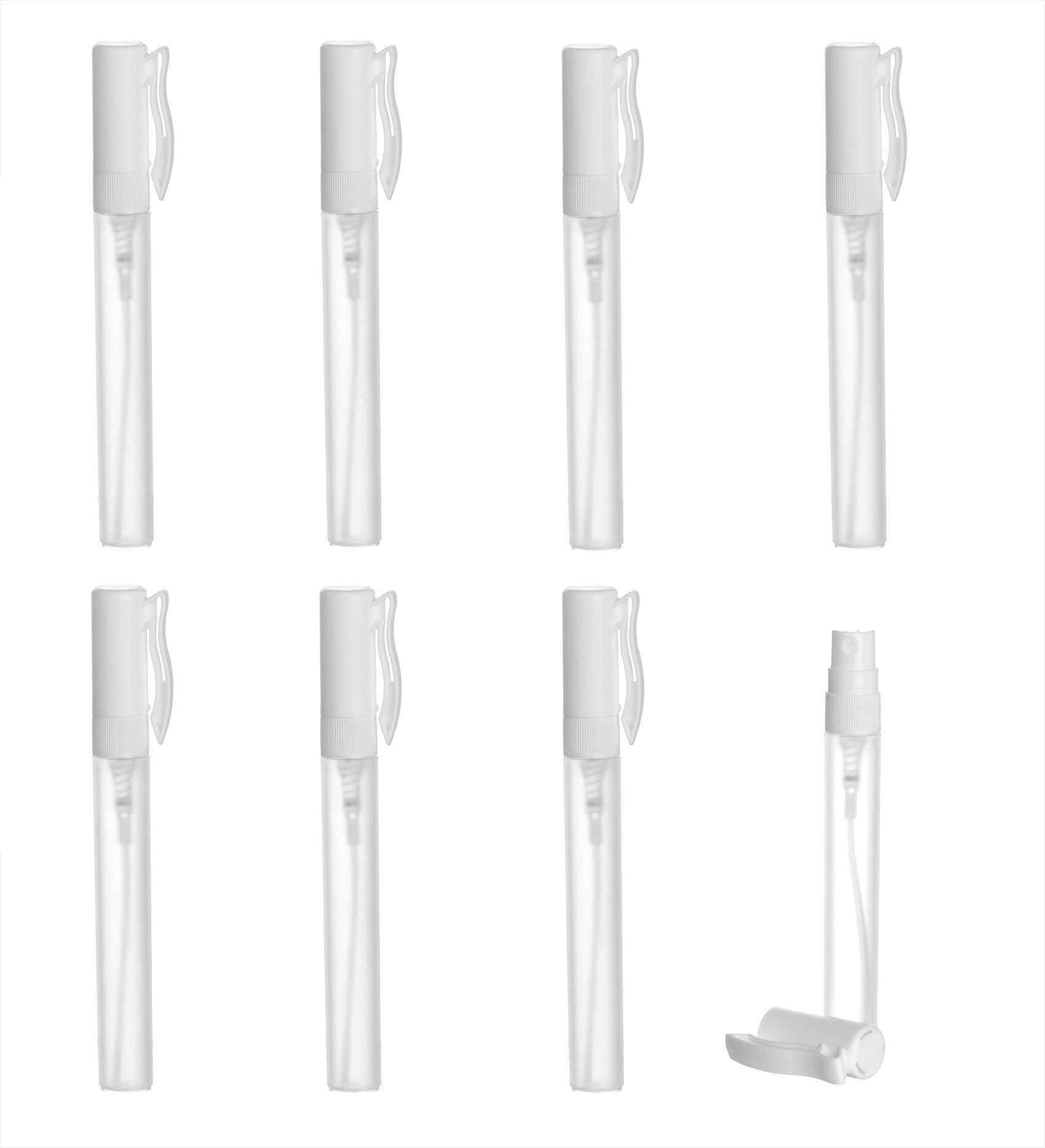 BigDean Parfümzerstäuber 8x Taschenzerstäuber Zerstäuber 12ml mit Clip Sprühflasche nachfül