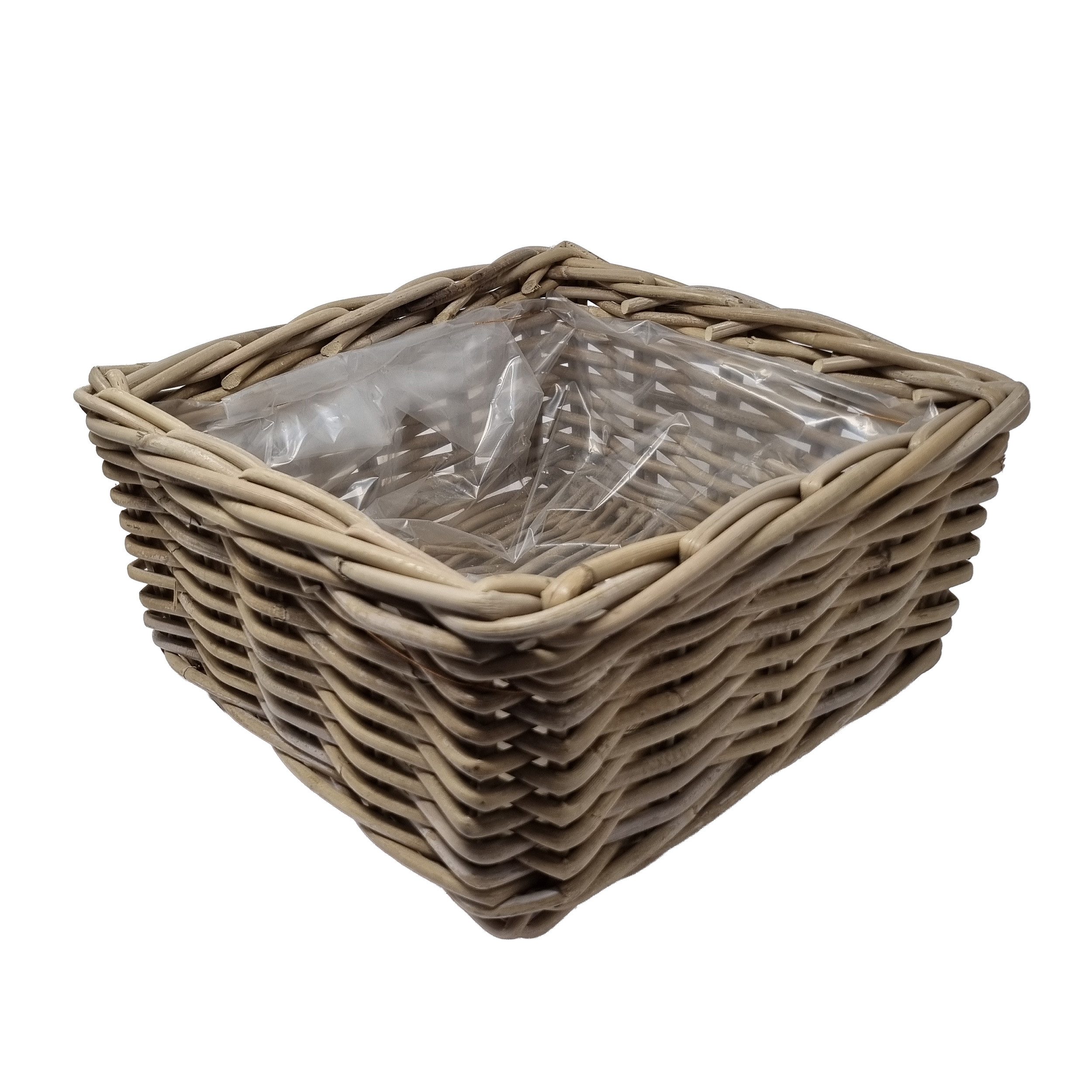 Van der Leeden Pflanzkübel Robuster Korb für Heim & Garten Rattan Grau 30x3 günstig online kaufen