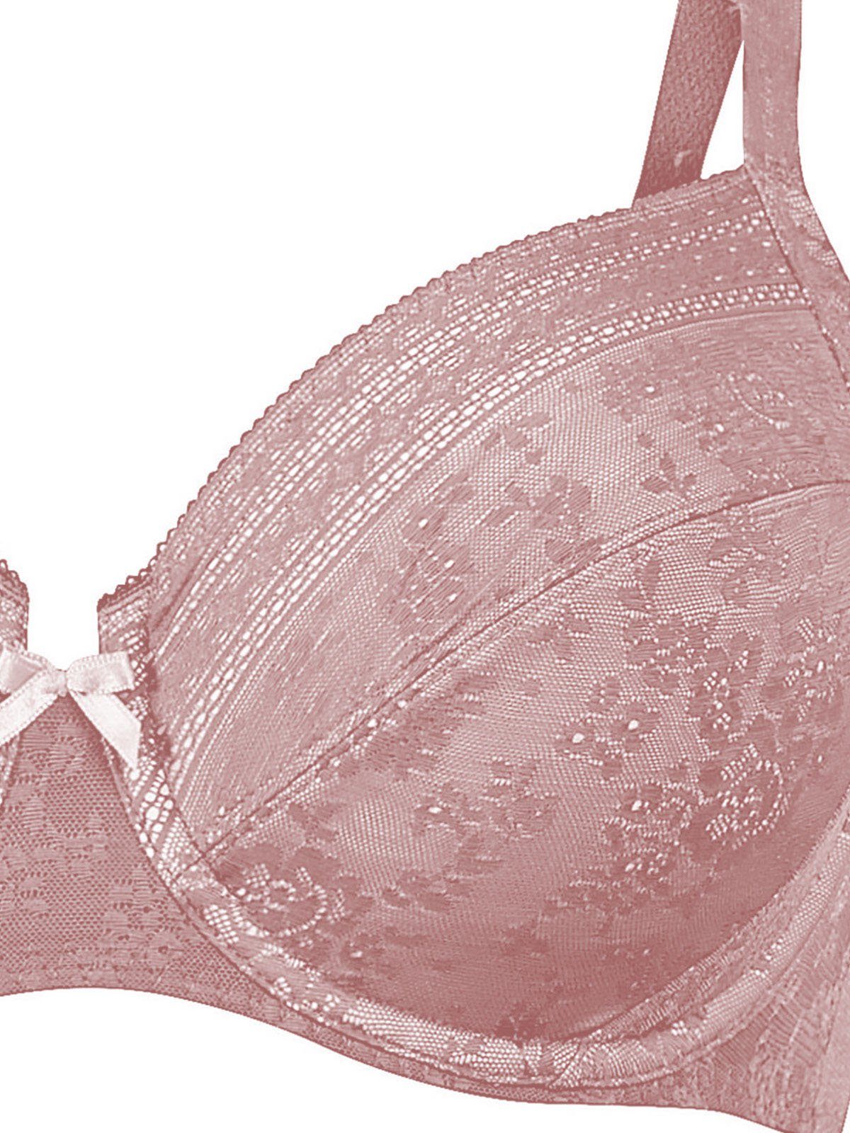 Rosa Faia Bügel-BH Bügel BH Fleur (Stück, 1-tlg) genähte Cups, Uni, Strapazierfähig, Spitze