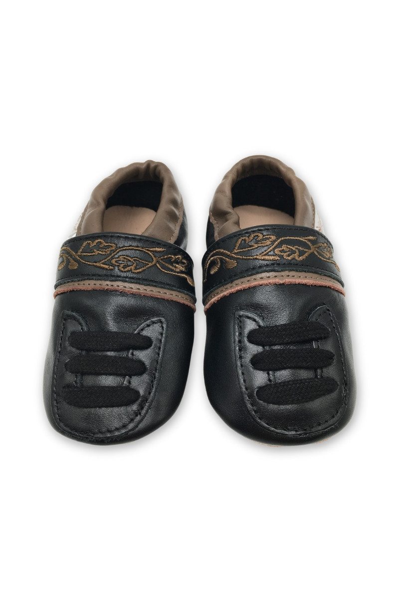 Gipfli Schmuckset Krabbelschuhe - JULIAN - schwarz/braun