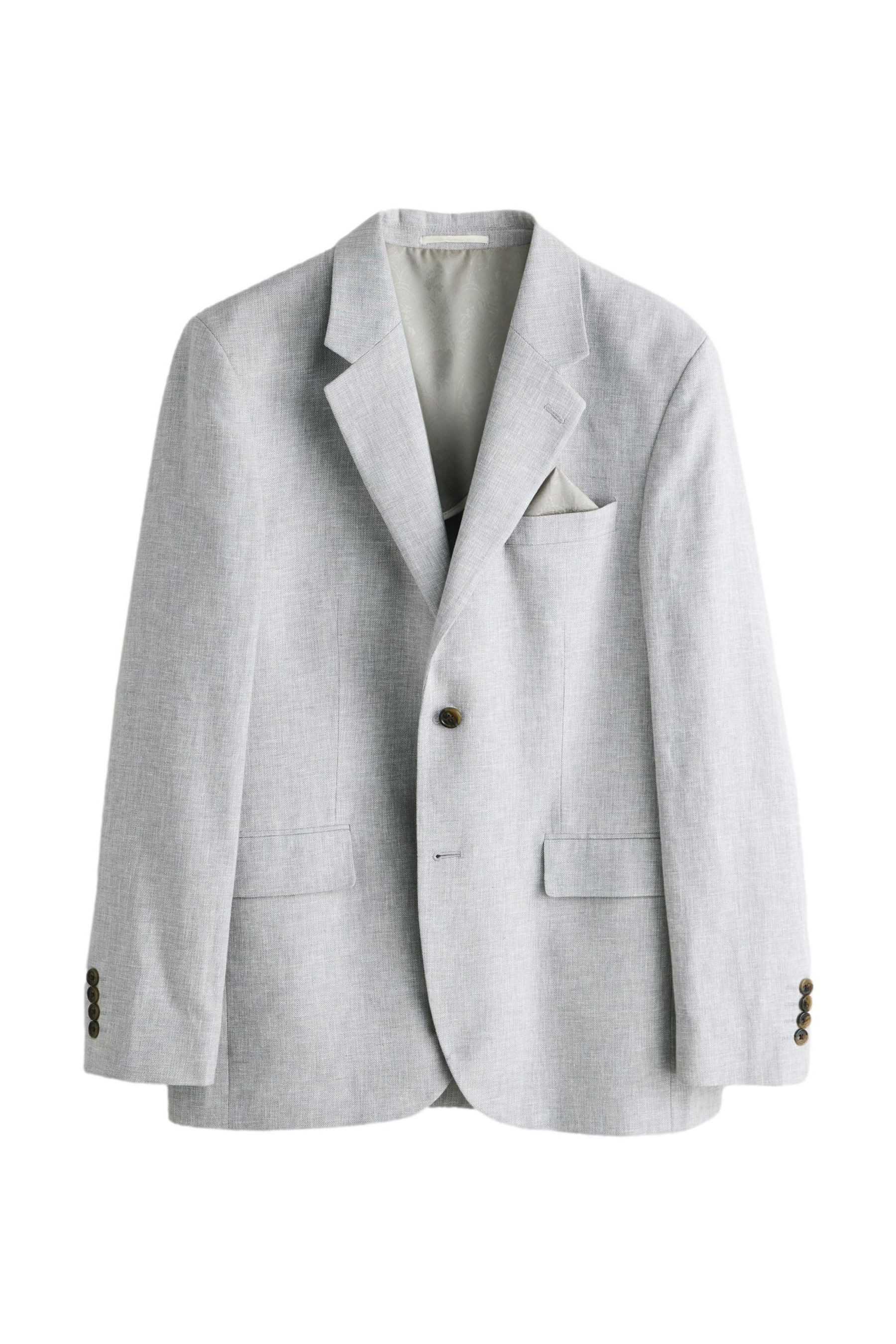 Next Anzugsakko Strukturiertes Tailored Fit Anzugsakko, Leinenmix (1-tlg)