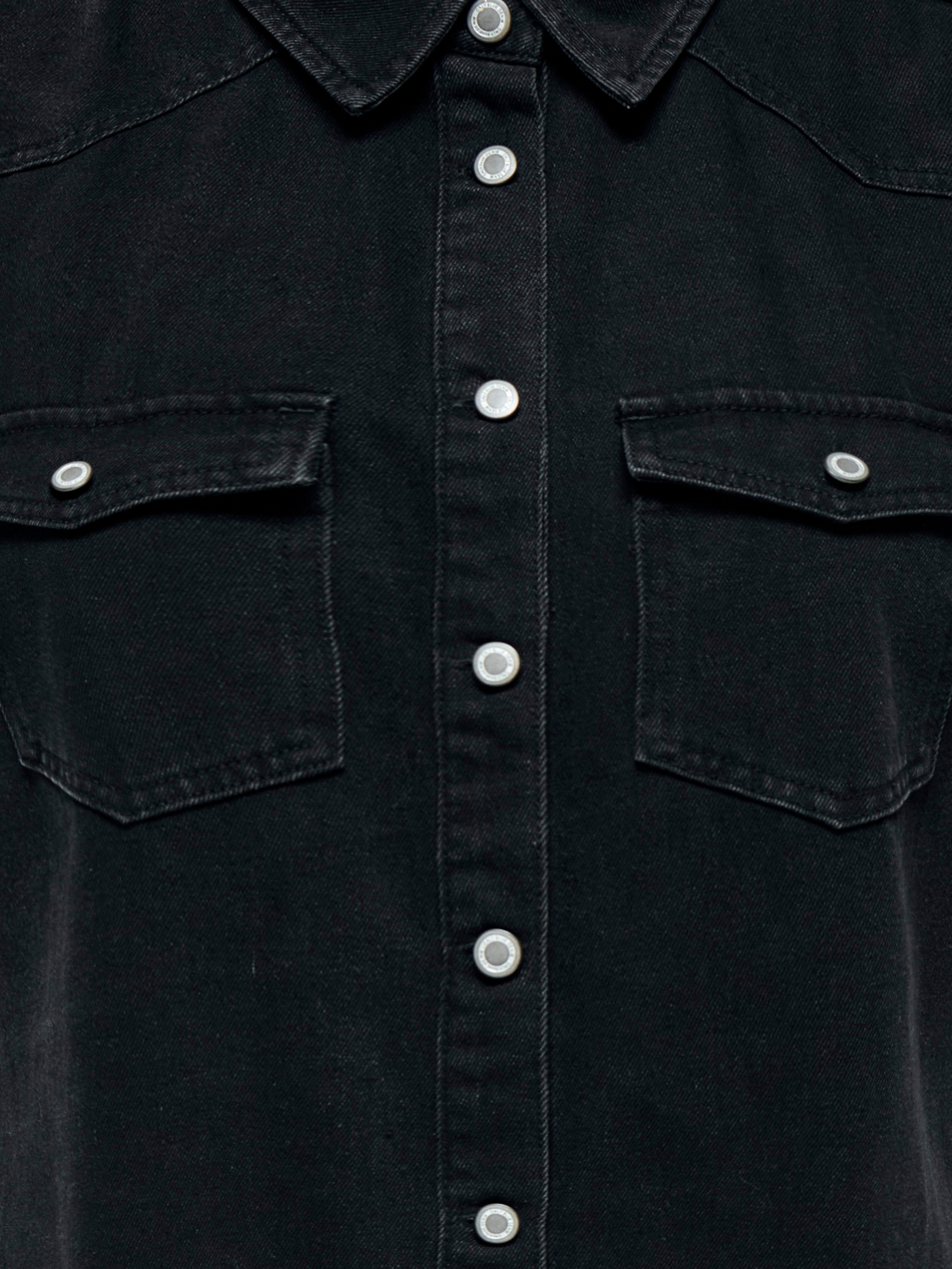 ONLY Jeanskleid ONLLISA – Denimkleid mit Knopfleiste und Brusttaschen Baumwollmischung