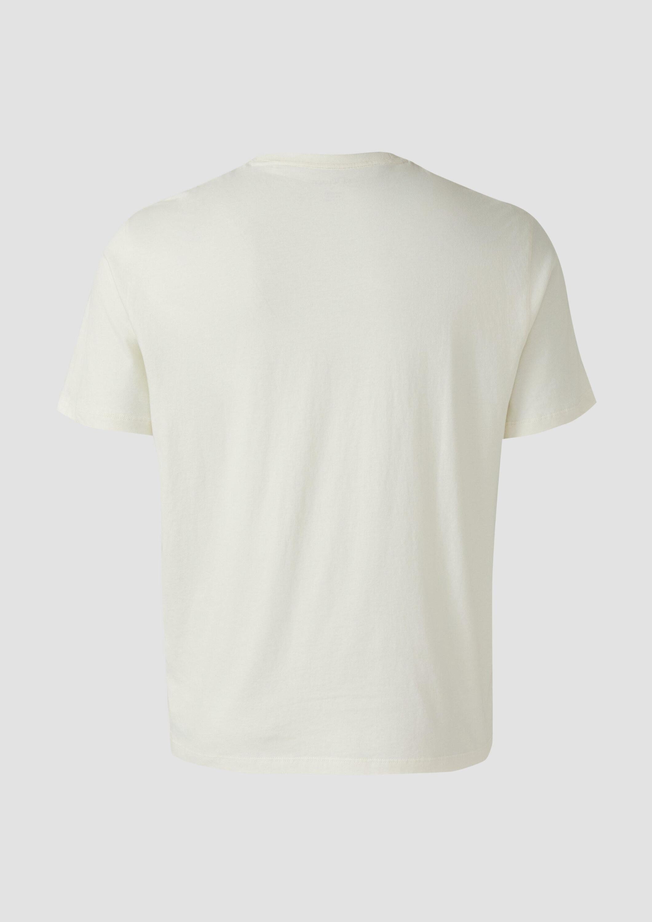 s.Oliver Kurzarmshirt T-Shirt T-Shirt mit Crew Neck und Logoprint