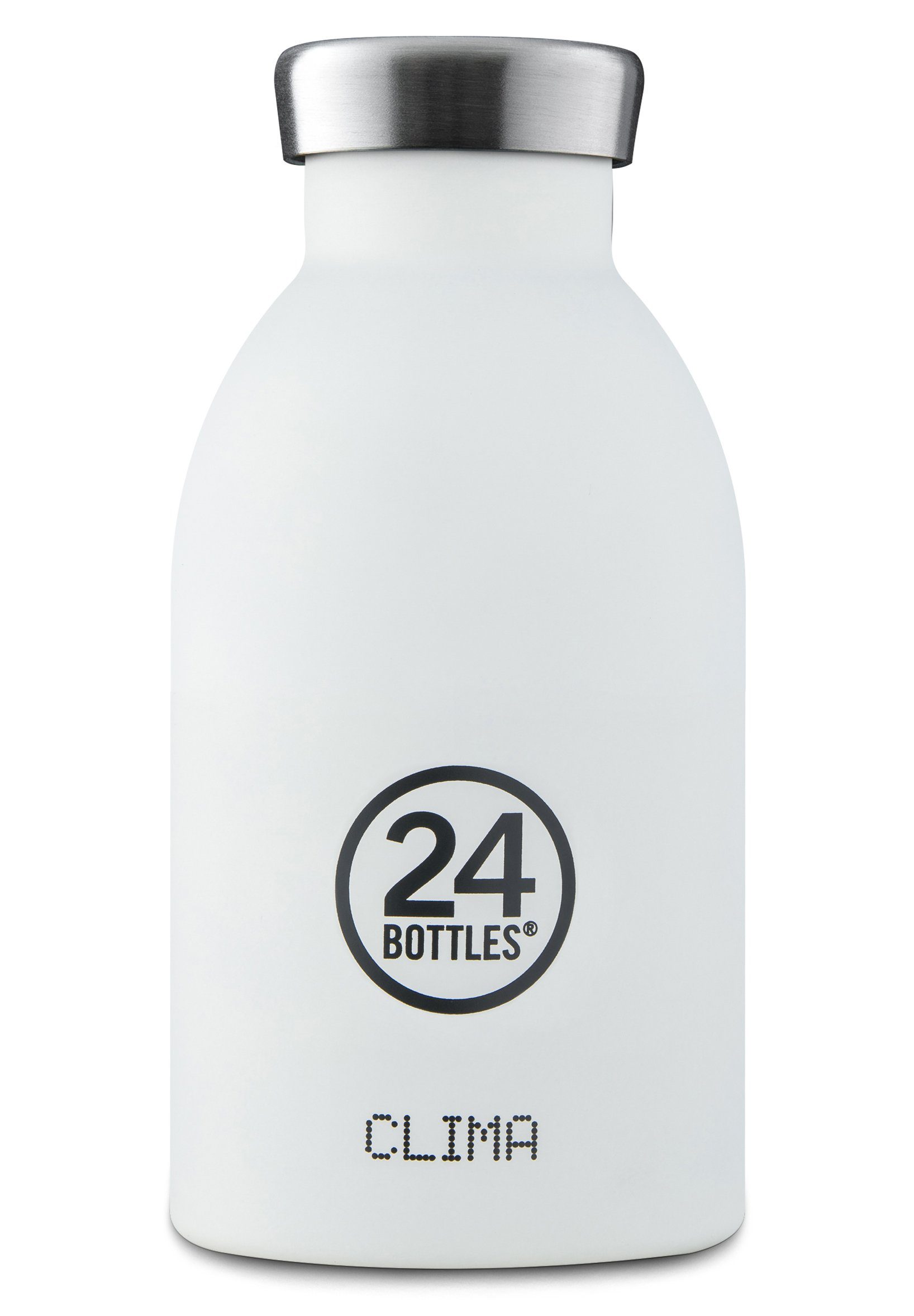 24 Bottles Trinkflasche Steel Ice White