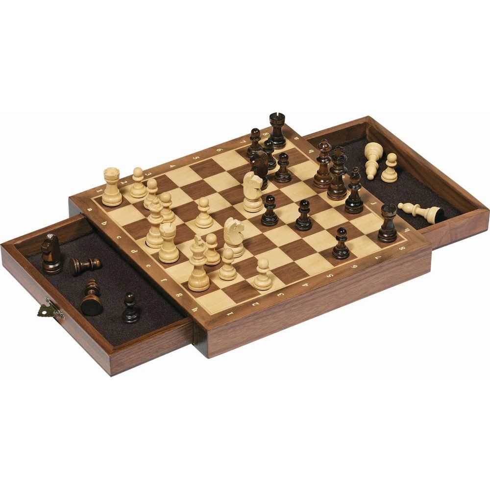 Gollnest & Kiesel Spiel Magnetisches Schachspiel mit Schubladen