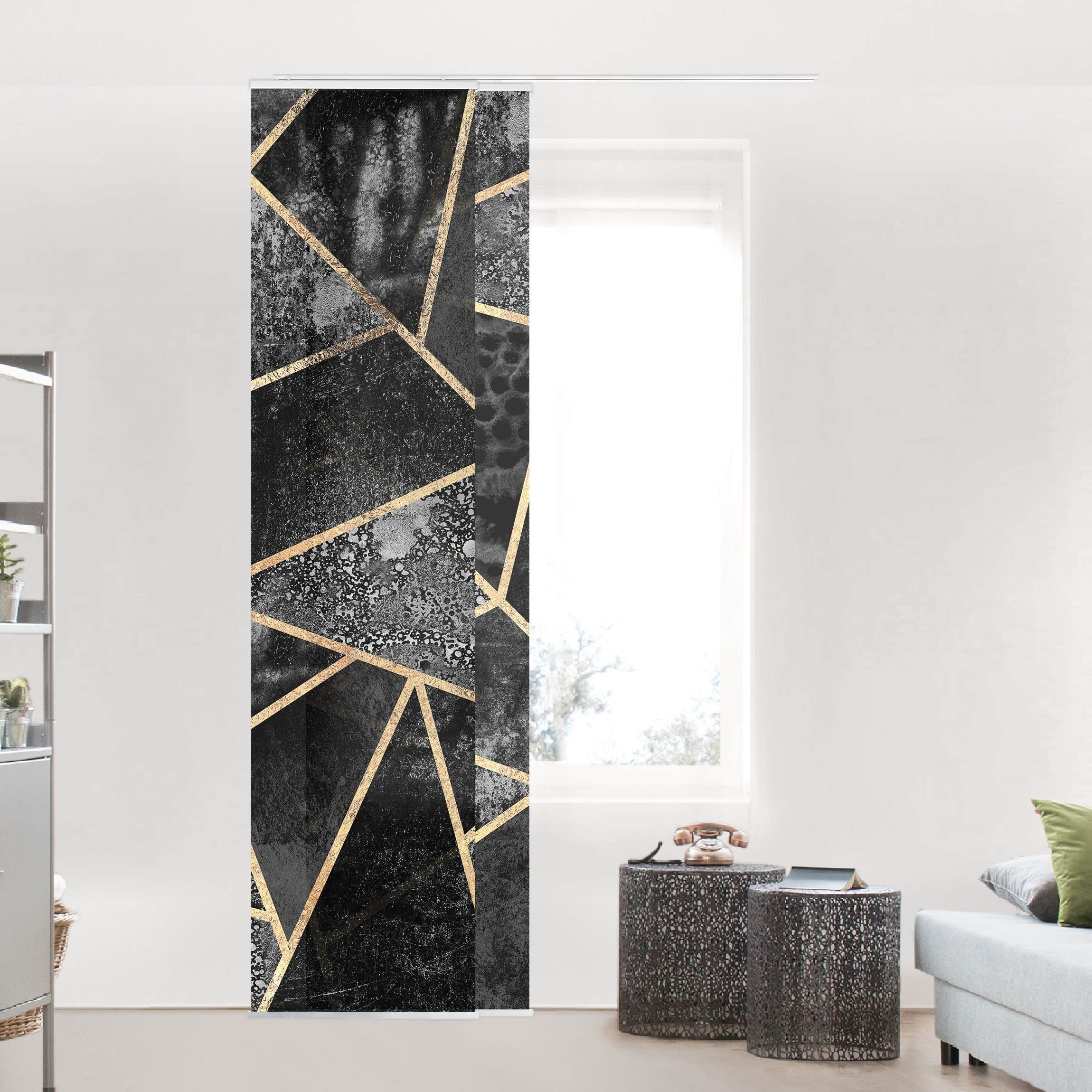 Bilderdepot24 Schiebegardine modern Flächenvorhang blickdicht Graue günstig online kaufen