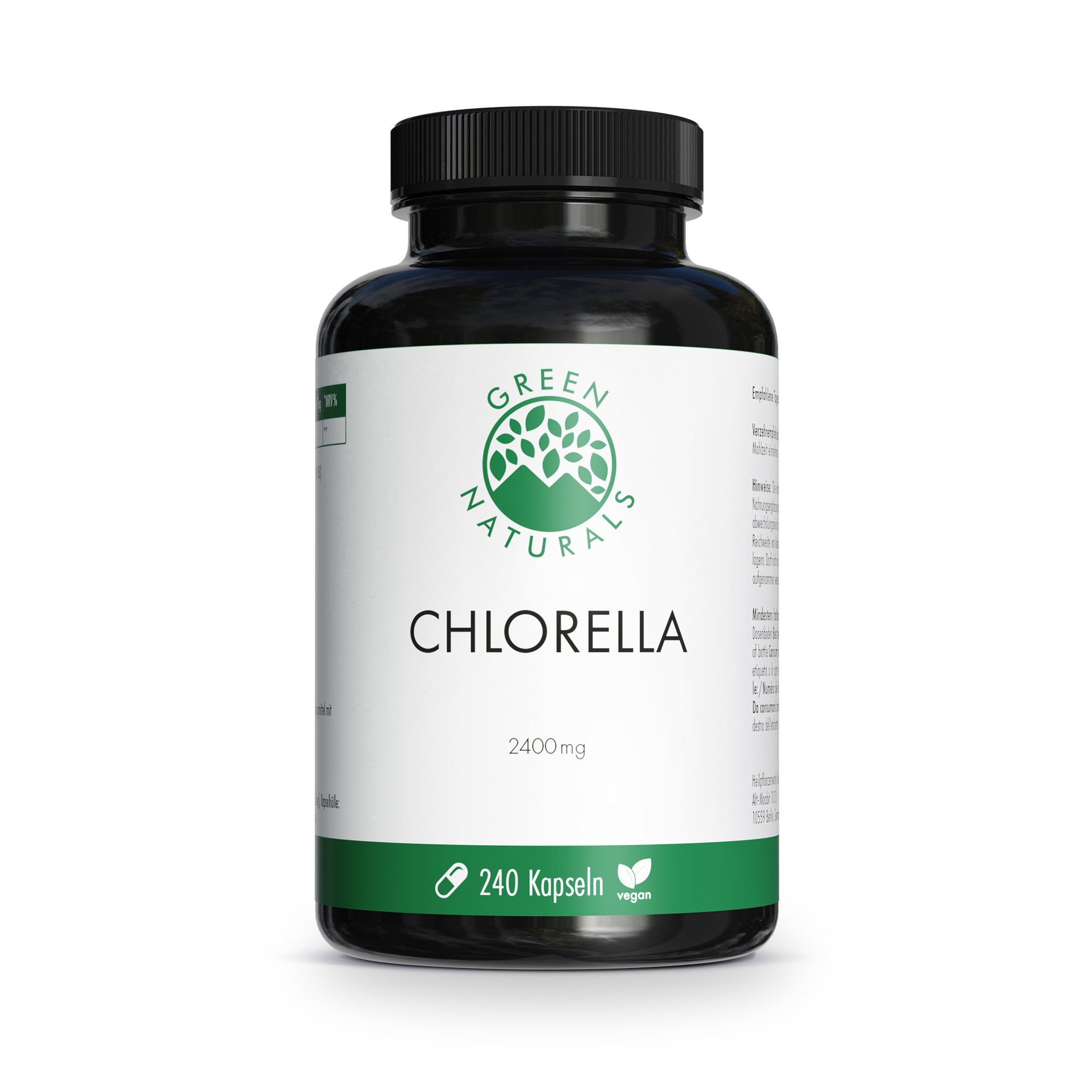 Green Naturals Chlorella Kapseln 2400 mg vegan KAP, 173.0 g 0.0 ml, Chlorella Kapseln 2400 mg vegan
