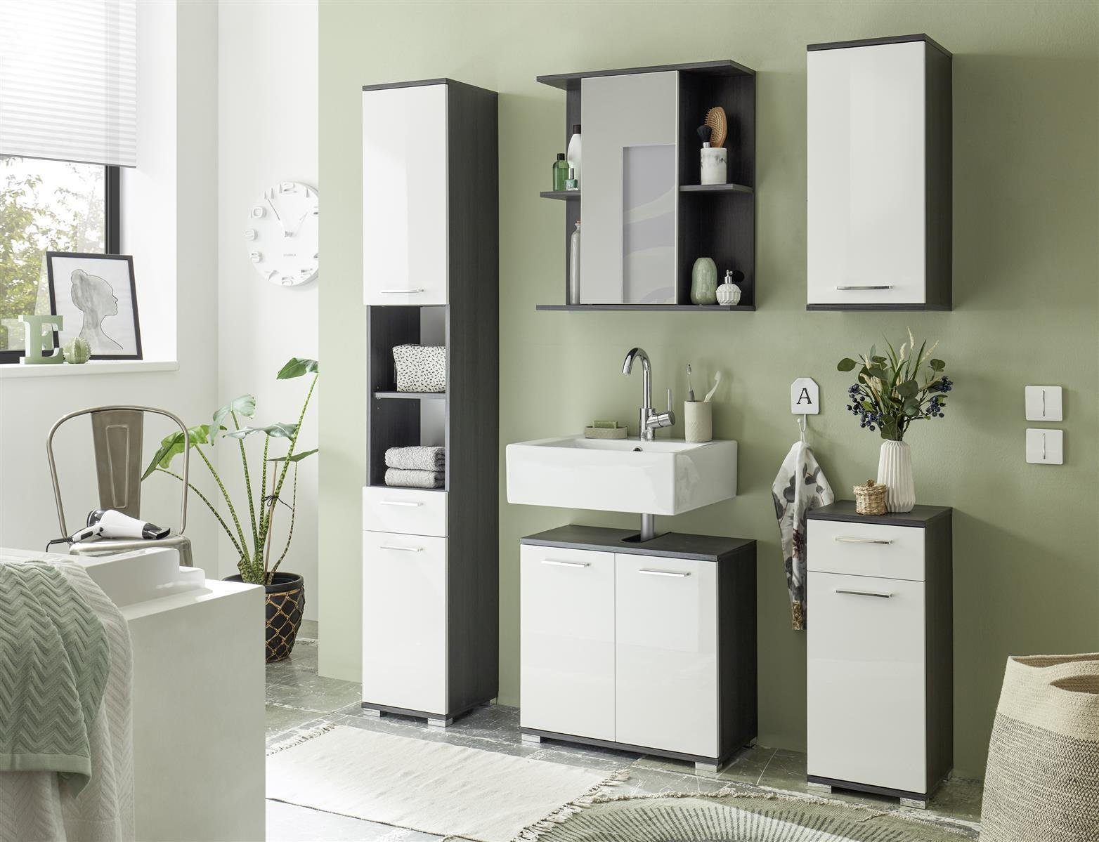 PREISBRECHER Spiegelschrank Olivia 60 x 69 x 20 cm (B/H/T)