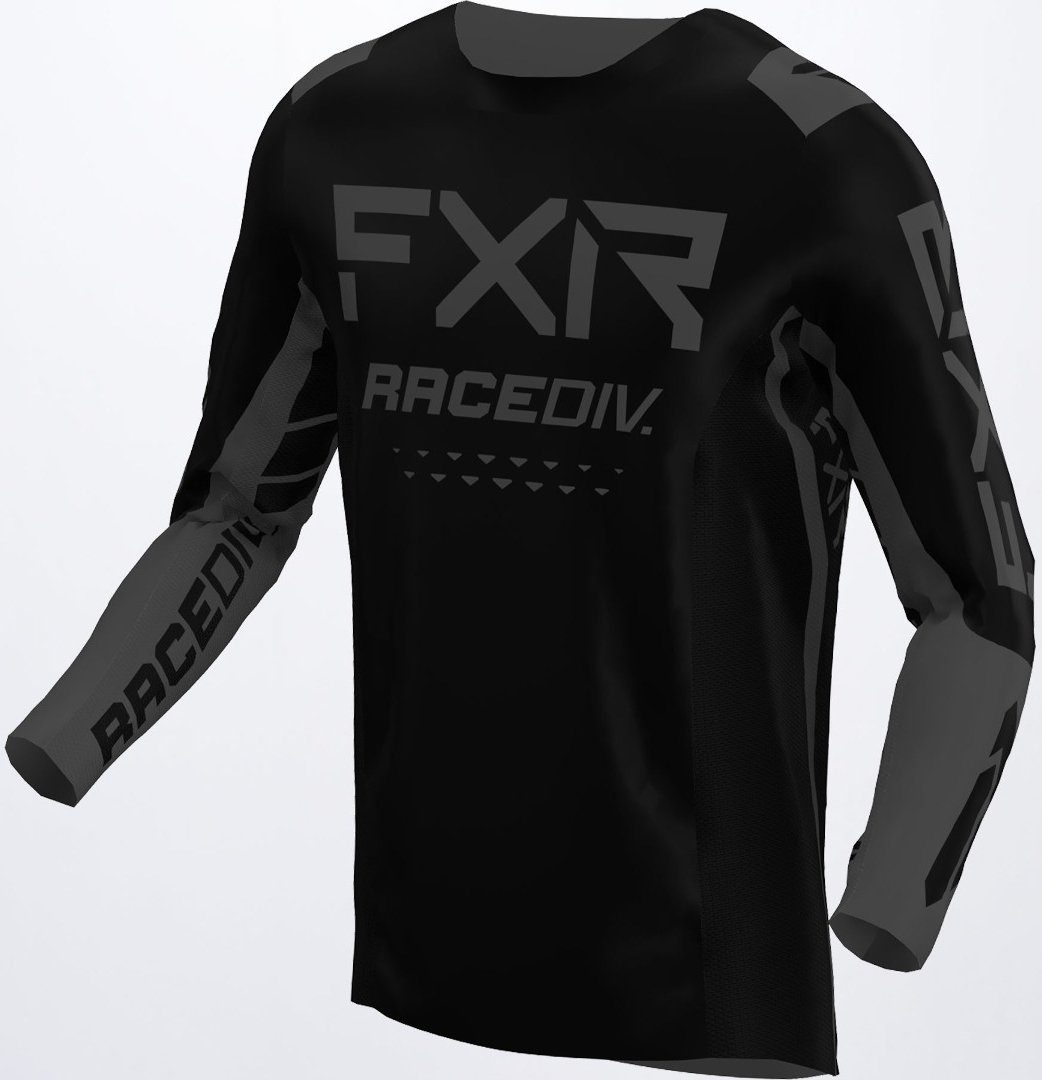 Hochwertiges Material FXR Funktionsshirt Black/Grey Motocross RaceDiv Jersey Off-Road