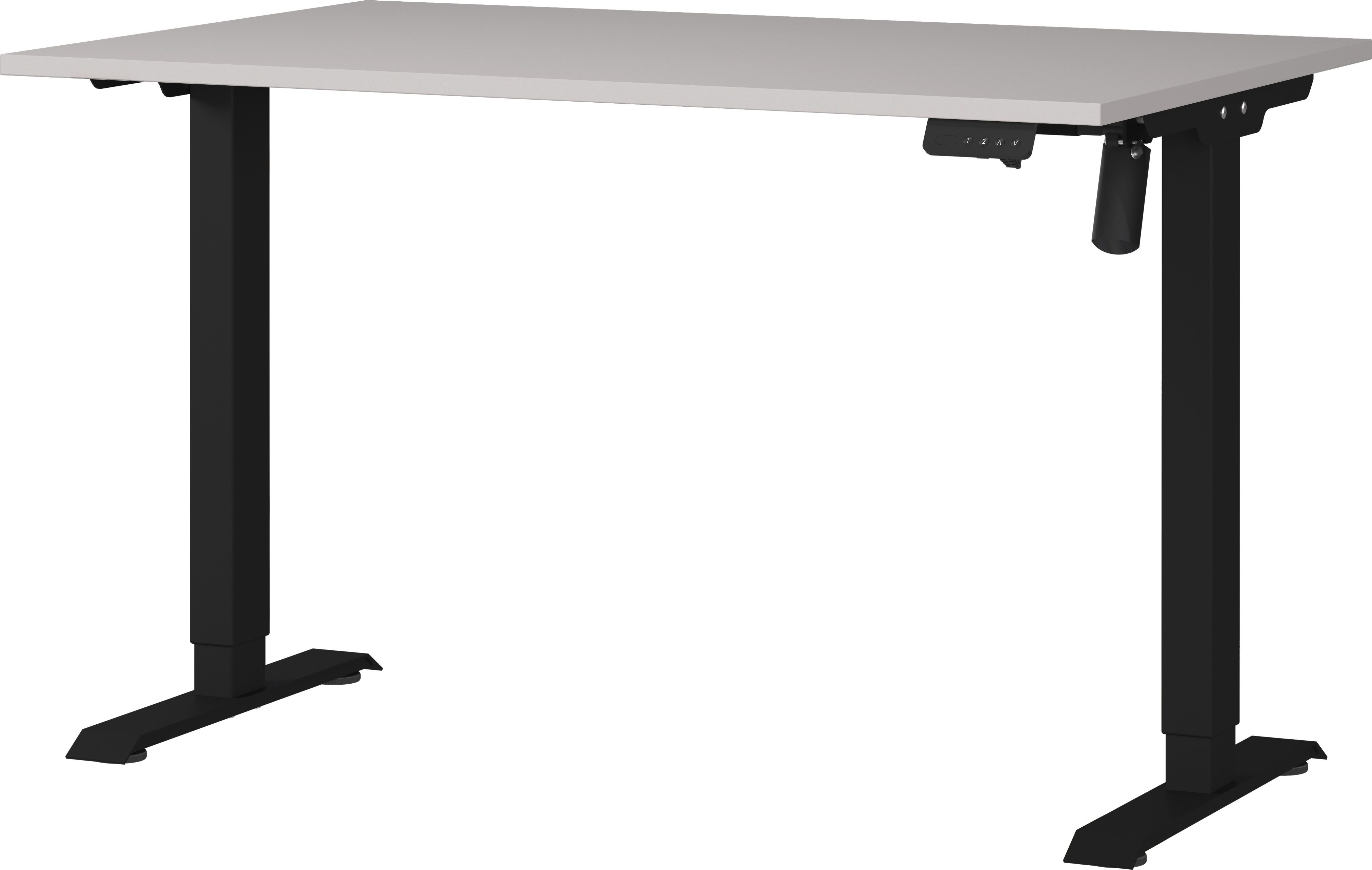 GERMANIA Schreibtisch Boras, Breite 120/140/160/180 cm, Metallgestell, elektrisch höhenverstellbar