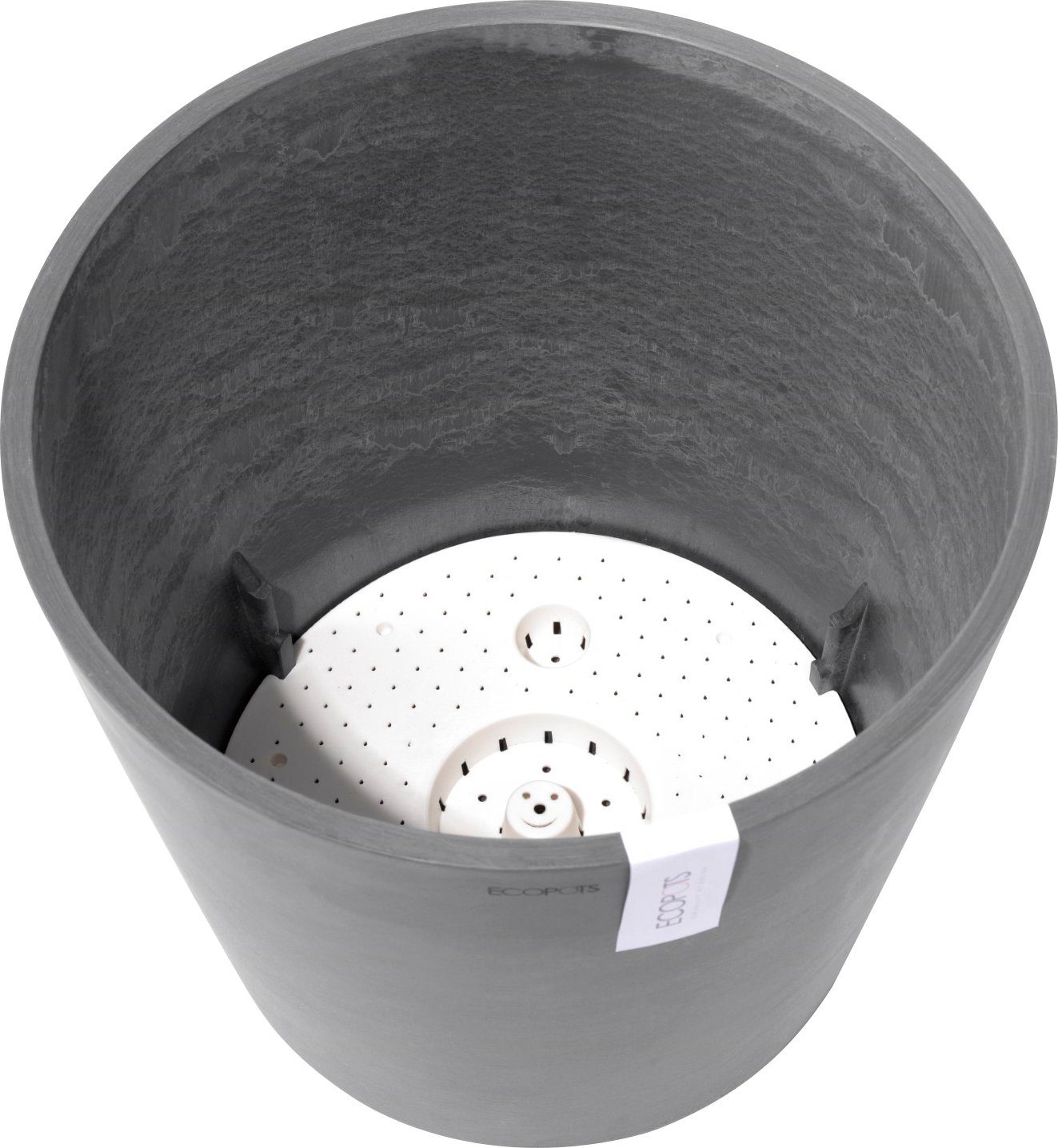 ECOPOTS Blumentopf AMSTERDAM Grey, BxTxH: 40x40x35 mit Wasserreservoir cm