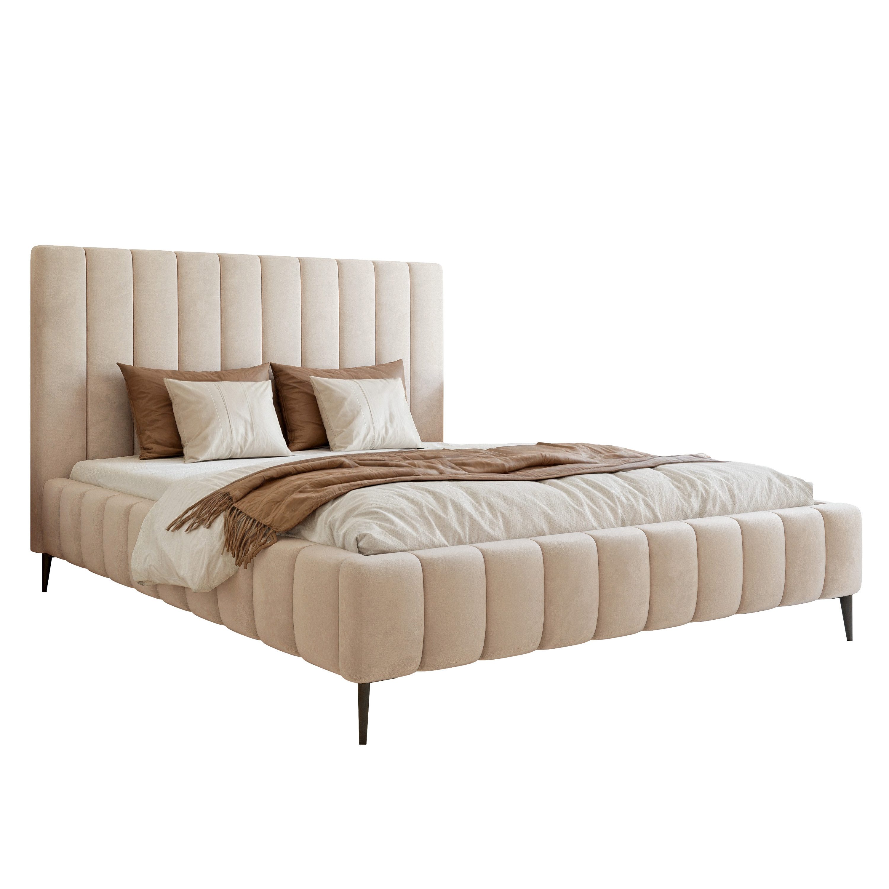 Goldstoff Polsterbett Luxuriöses Bett mit hohem günstig online kaufen