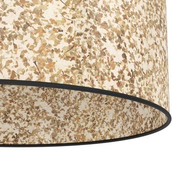 EGLO Deckenleuchte BUTTERBURN, ohne Leuchtmittel, Deckenleuchte, Wohnzimmerlampe mit getrockneten Birkenblättern, Ø 38cm