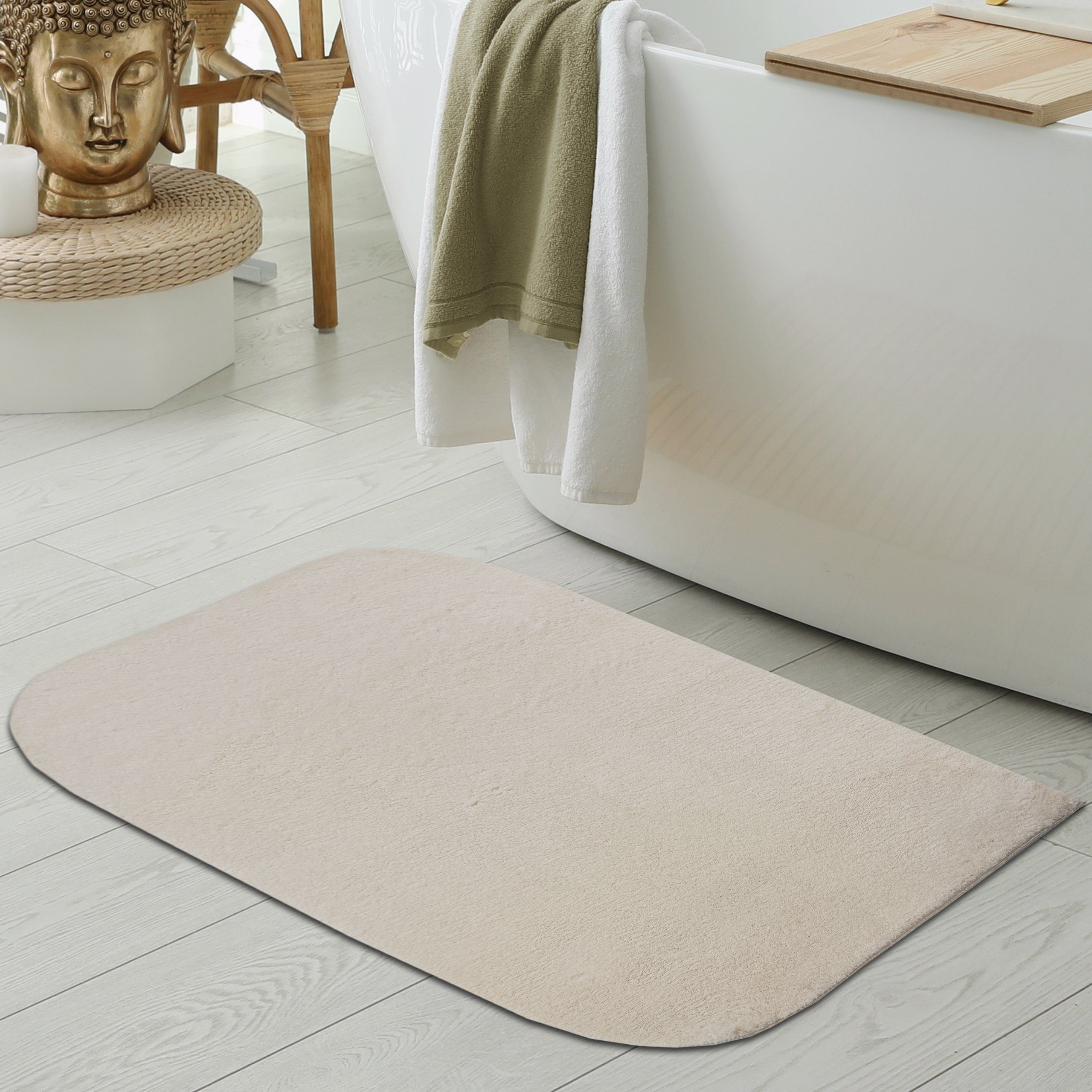 Teppich Rechteckiger Teppich mit abgerundeten Ecken – weich – in beige, Teppich-Traum, rechteckig, Höhe: 16 mm