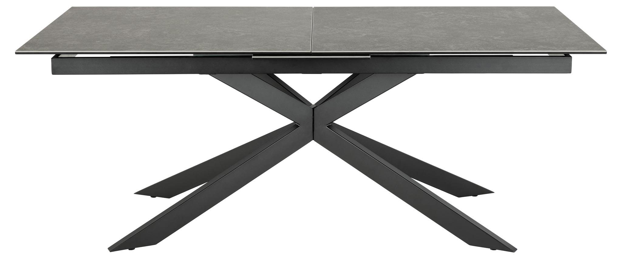 ACTONA GROUP Esstisch Irwine Esstisch 100x200/240cm mit Auszug schwarz.