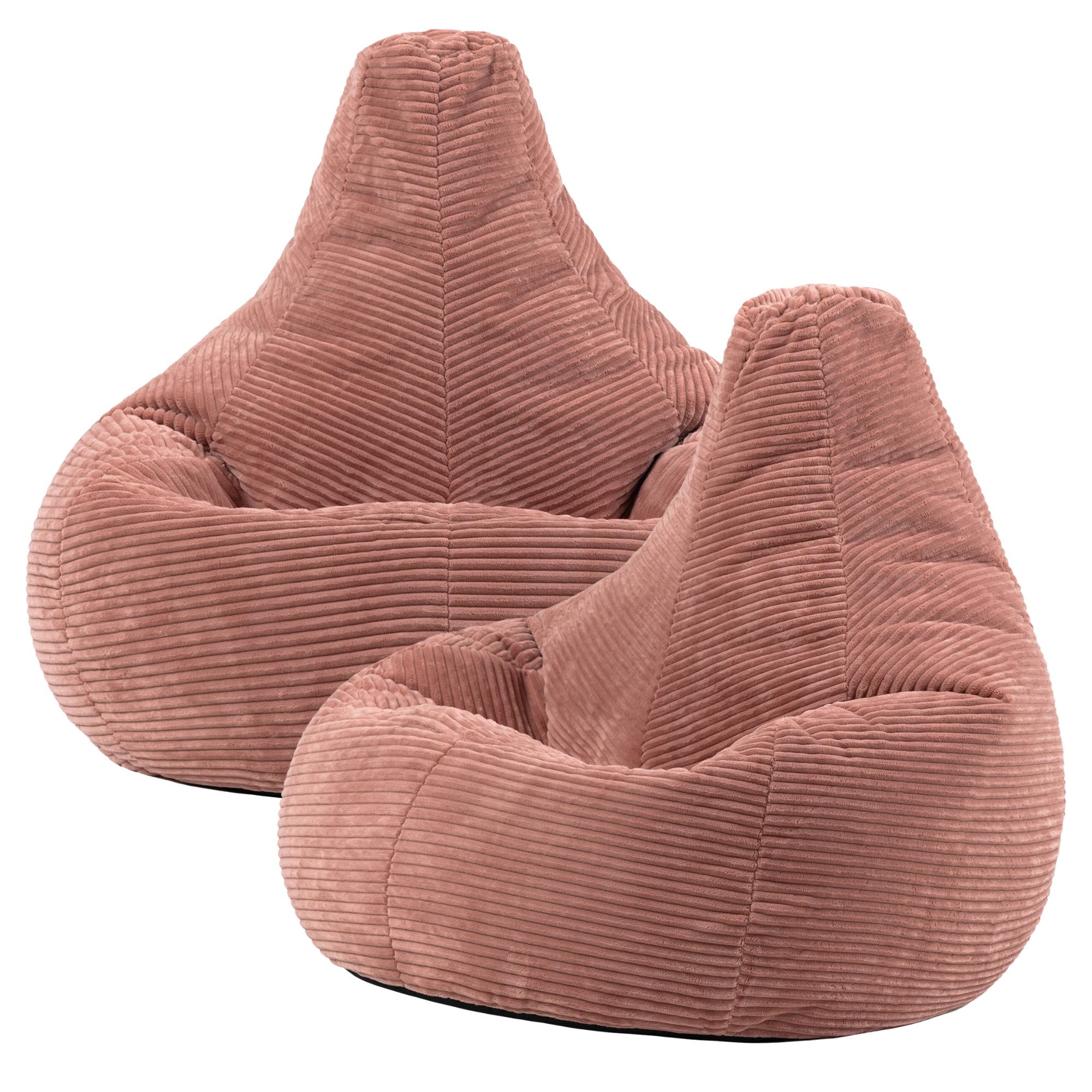 Sitzsack 2er Set Sessel mit Liege aus Cord „Dalton“