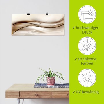 Artland Wandbild Braune abstrakte Welle, Muster (1 St), als Alubild, Outdoorbild, Leinwandbild, Poster, Wandaufkleber