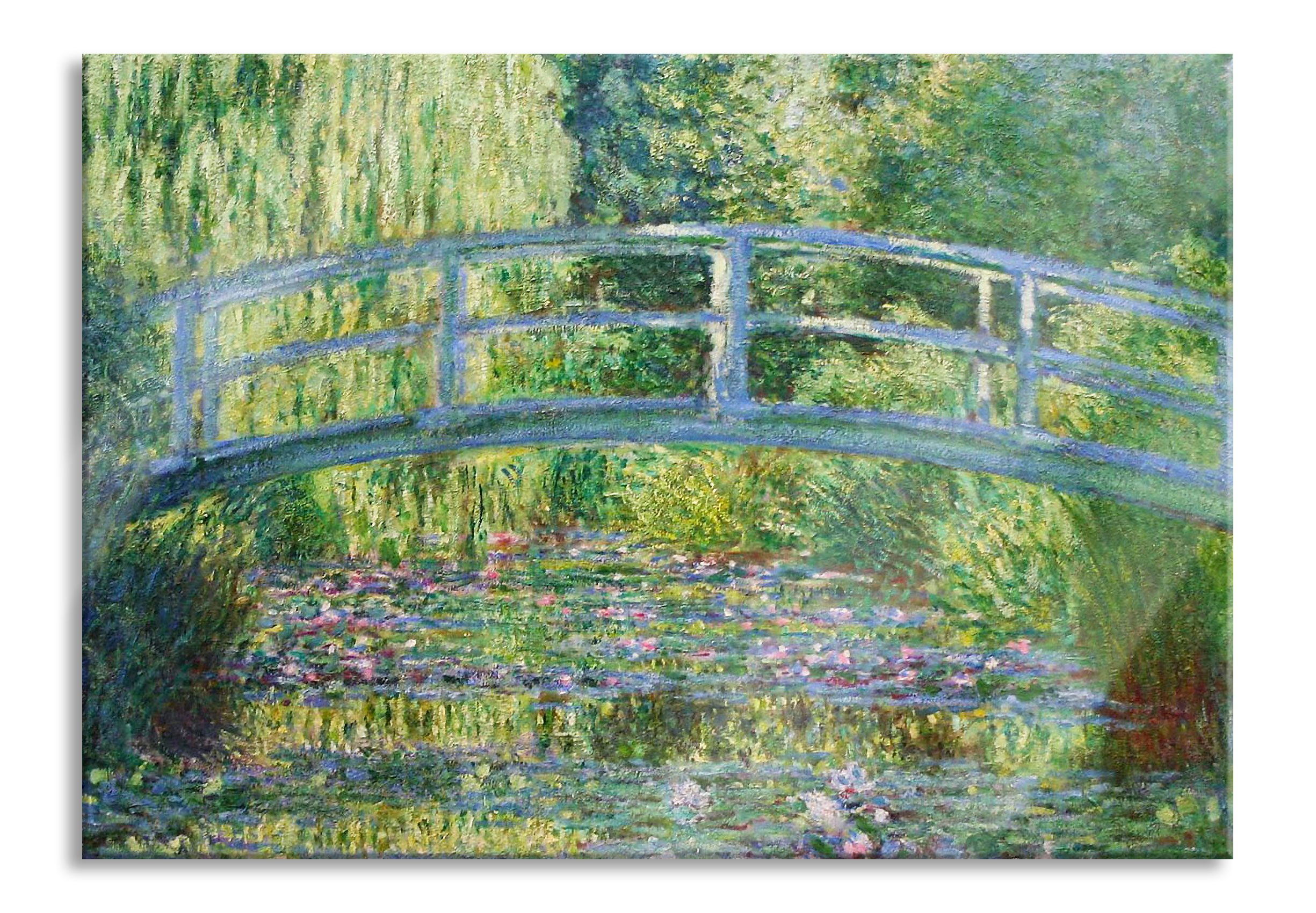Pixxprint Glasbild Claude Monet - Seerosen IV, Claude Monet - Seerosen IV (1 St), Glasbild aus Echtglas, inkl. Aufhängungen und Abstandshalter