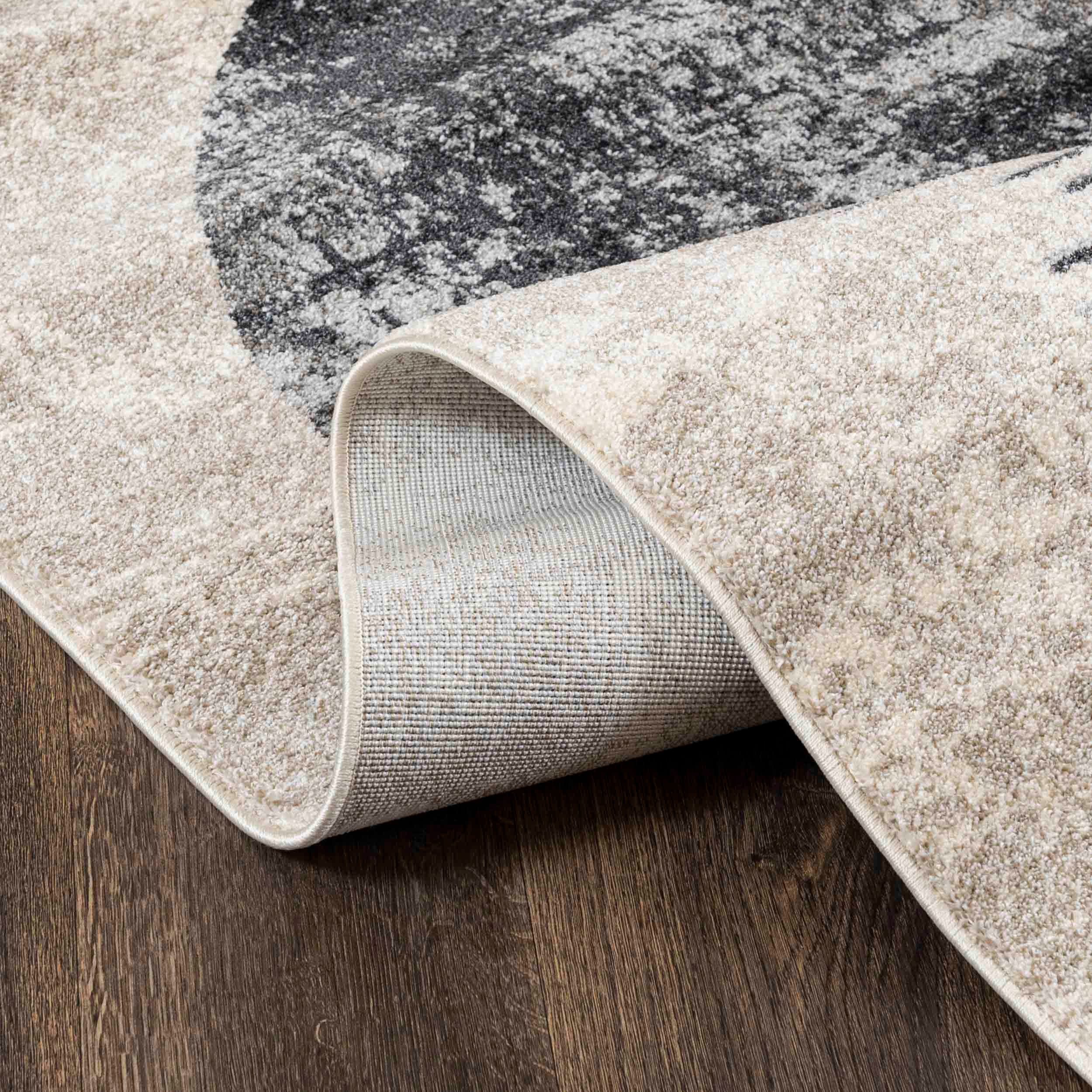Mazovia Designteppich Modern Geometrisch Anthrazit Grau Wohnzimmer, Schlafzimmer, Büro, Fußbodenheizung – Bild 3 von 5