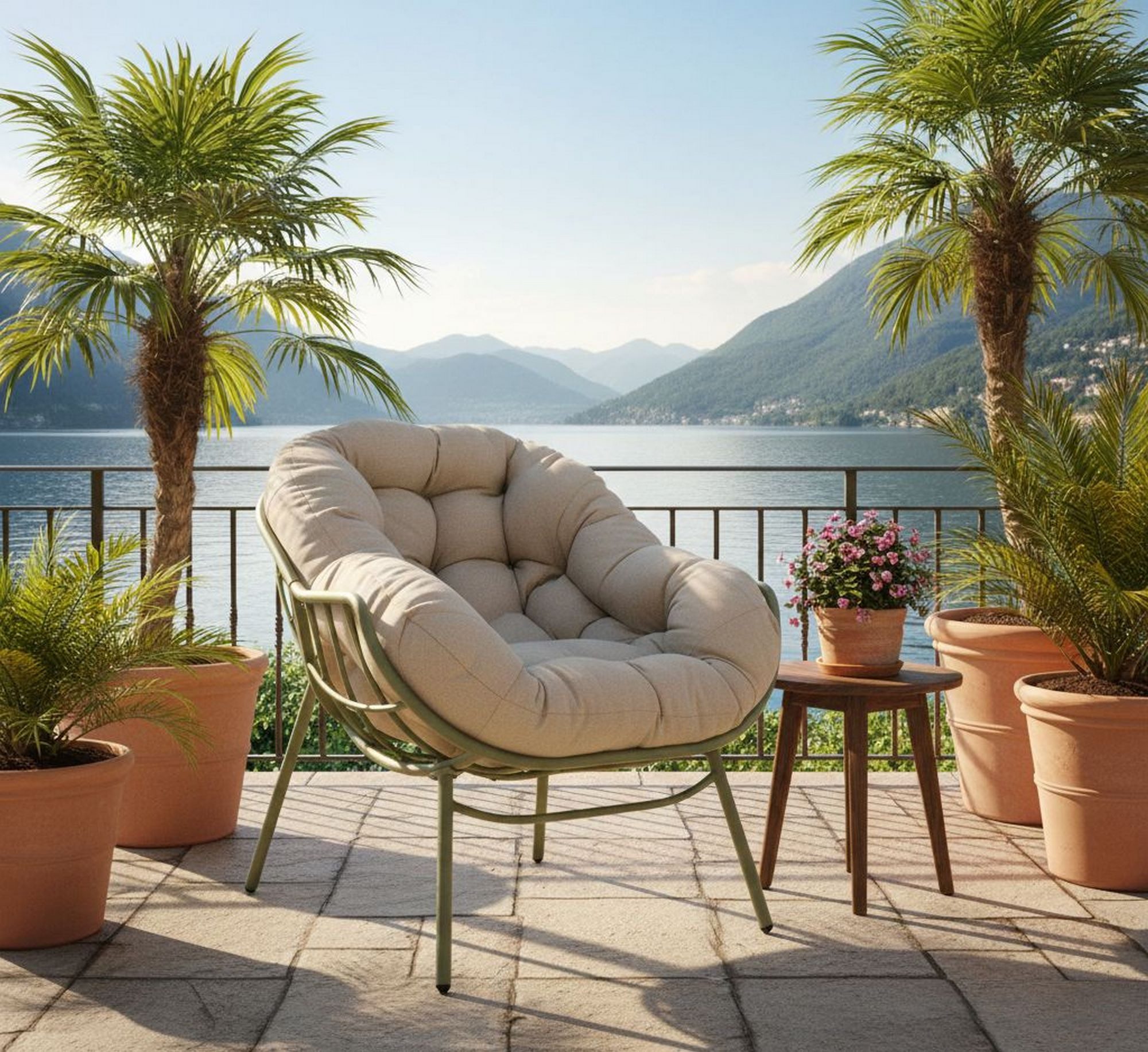 Lesli Living Loungesessel Lesli Living Relaxsessel Cozy Beige hellgrün/hellbeige