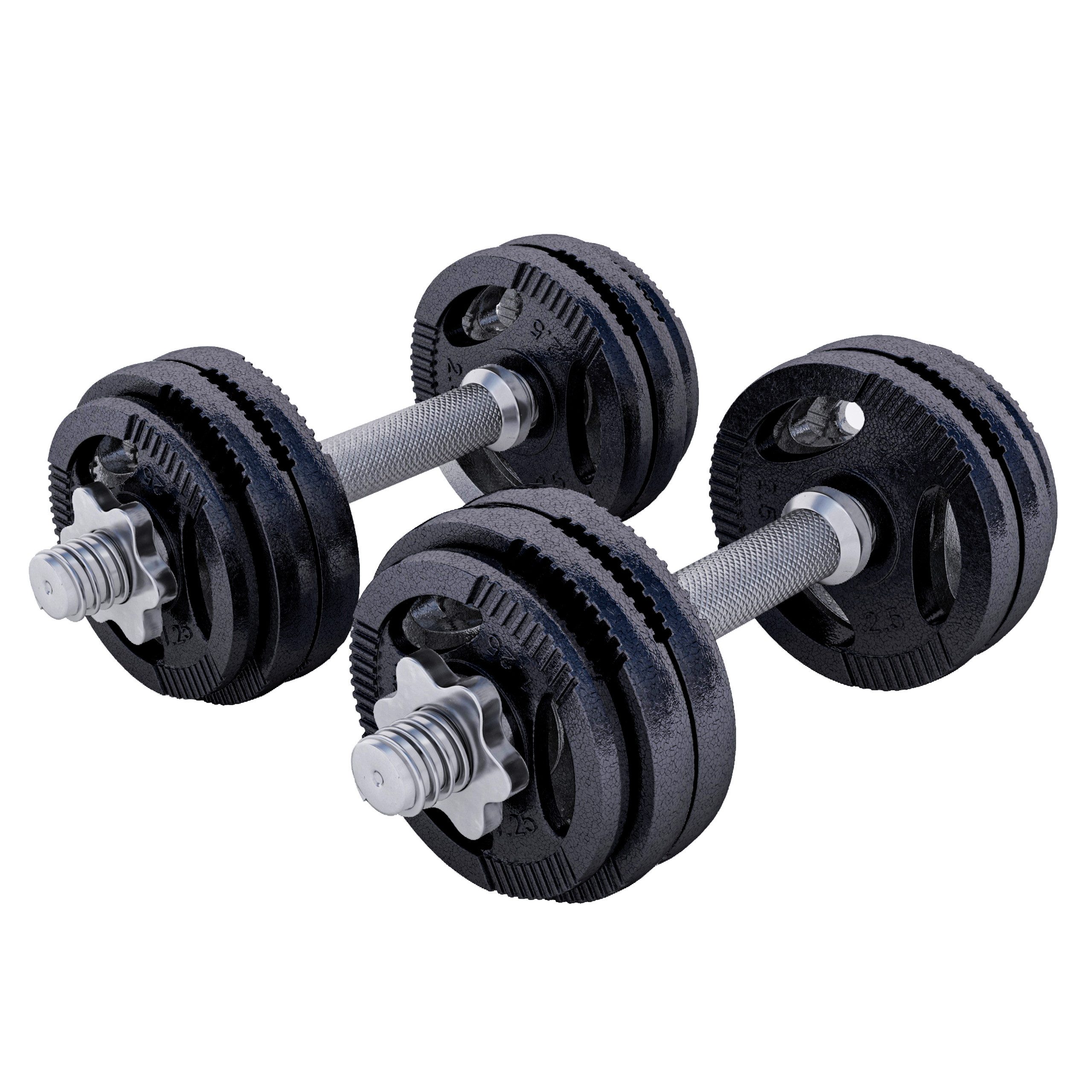 GORILLA SPORTS Kurzhantel Kurzhantelset Gusseisen Gripper 30 kg