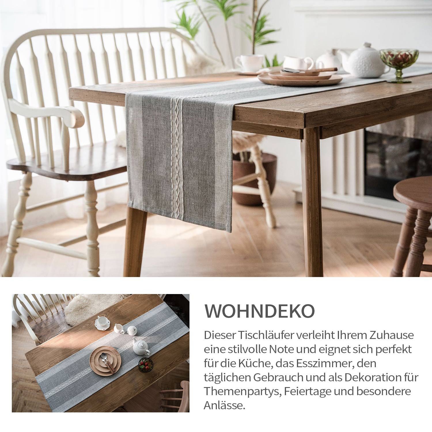 Refttenw Tischläufer Frühling Modern Tischdecke Abwaschbar Landhausstil Vin günstig online kaufen