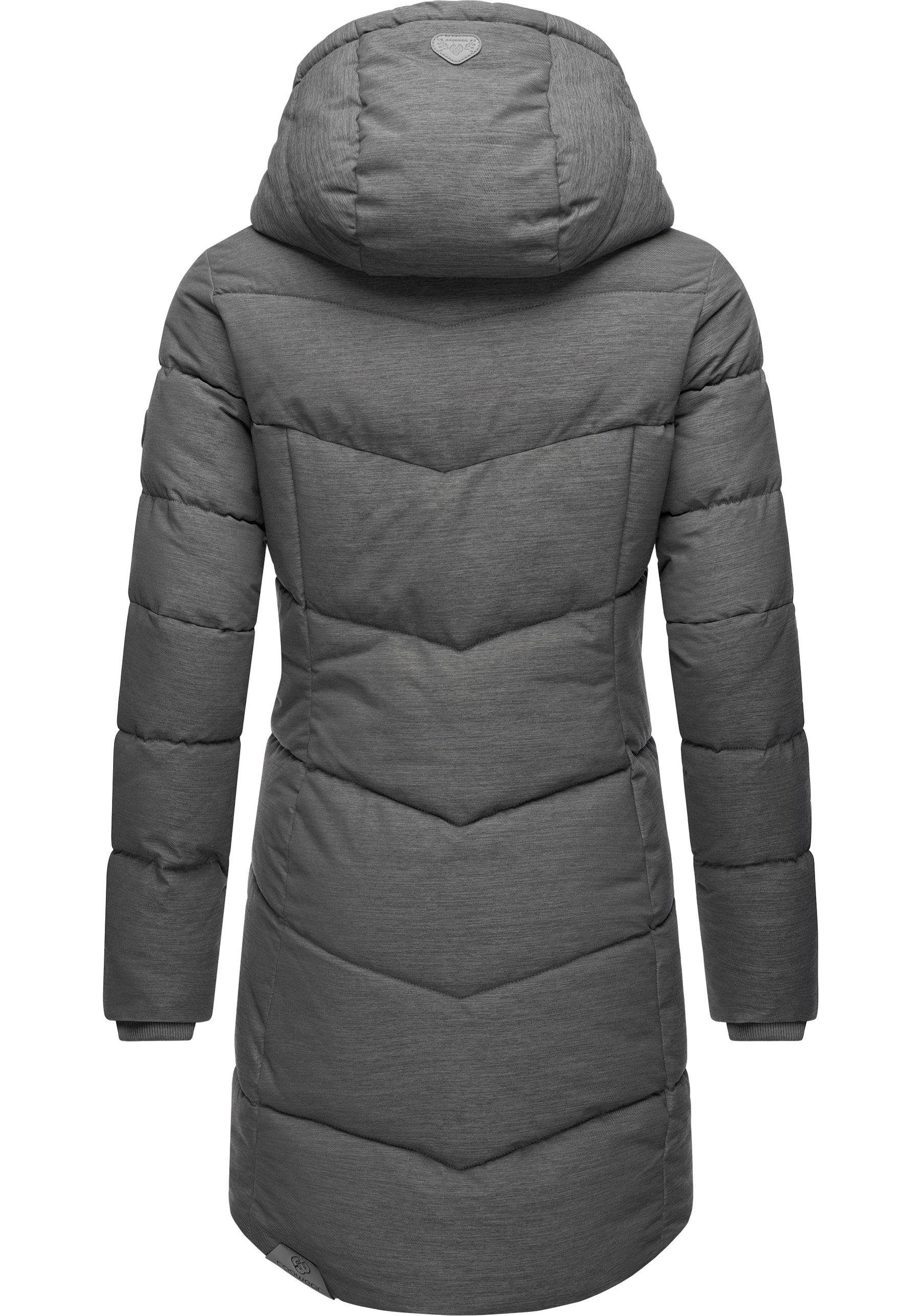Ragwear Wintermantel Pavla stylischer Winterparka mit Teddyfutter und Kapuze