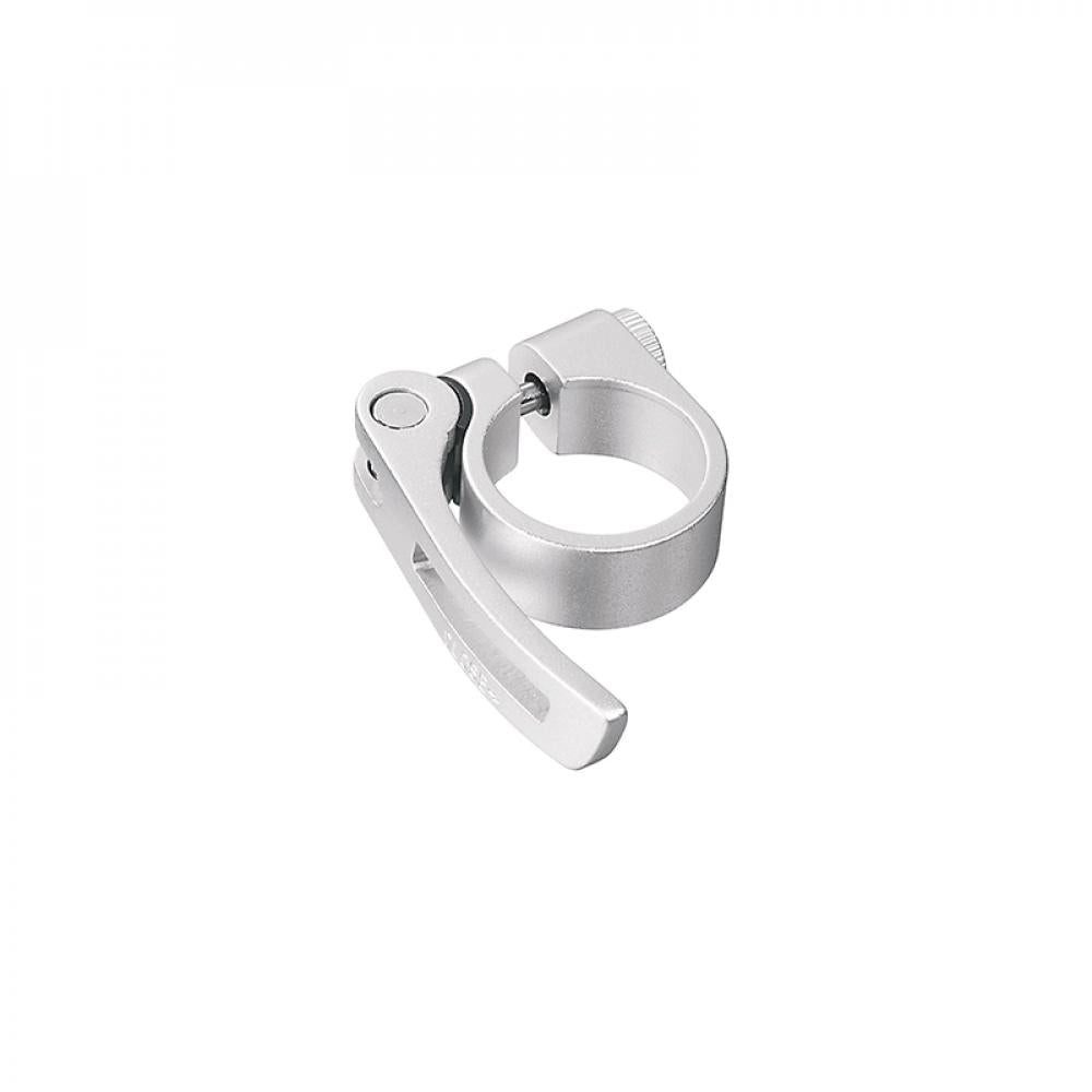 Sattelstütze Ergotec Sattelklemmschelle mit Schnellspanner silber 31,8mm