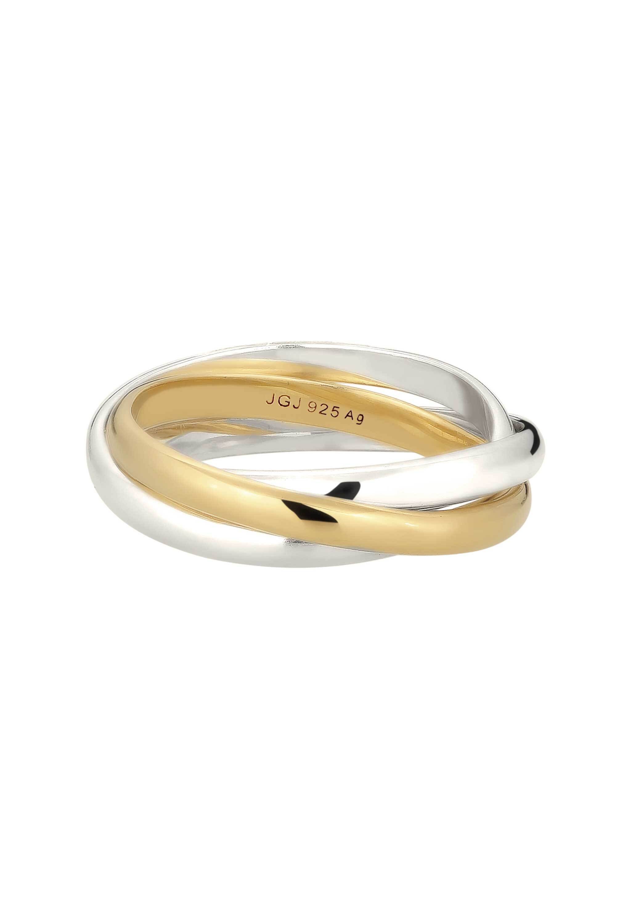 Elli Fingerring Wickelring Trio Trini Basic Schmuck Geschenk 925 Silber, Ring Set