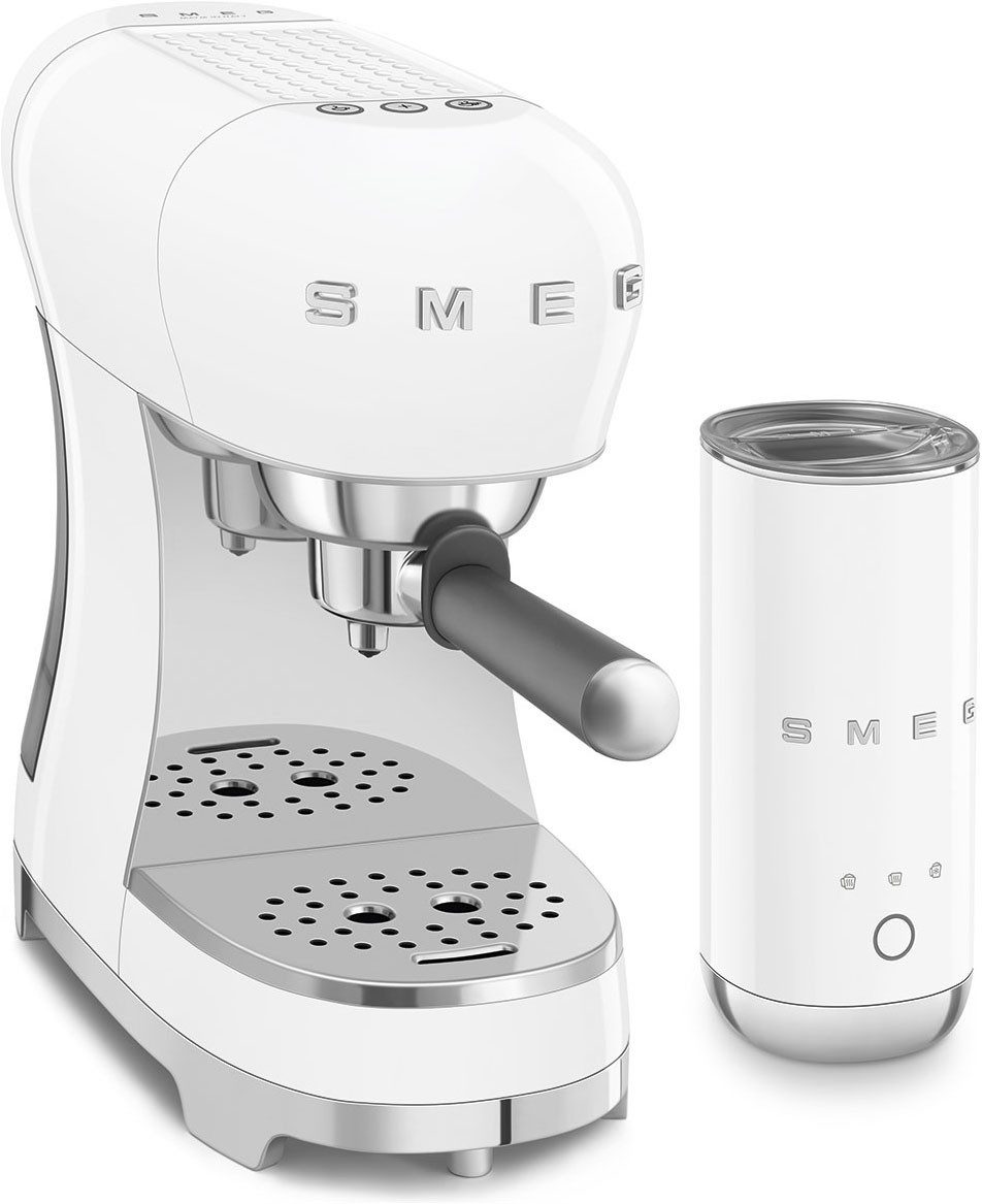 Smeg Espressomaschine ECF12WHEU, inkl. Milchaufschäumer
