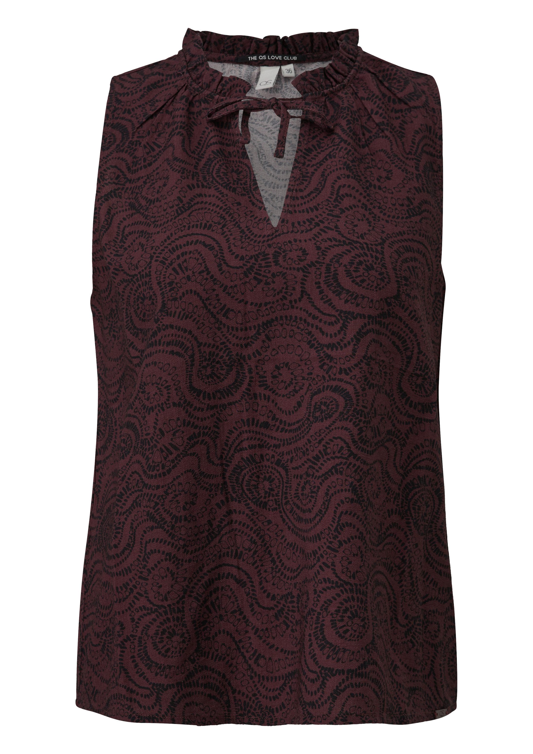 QS Blusentop Bluse Blusentop aus Viskosemix
