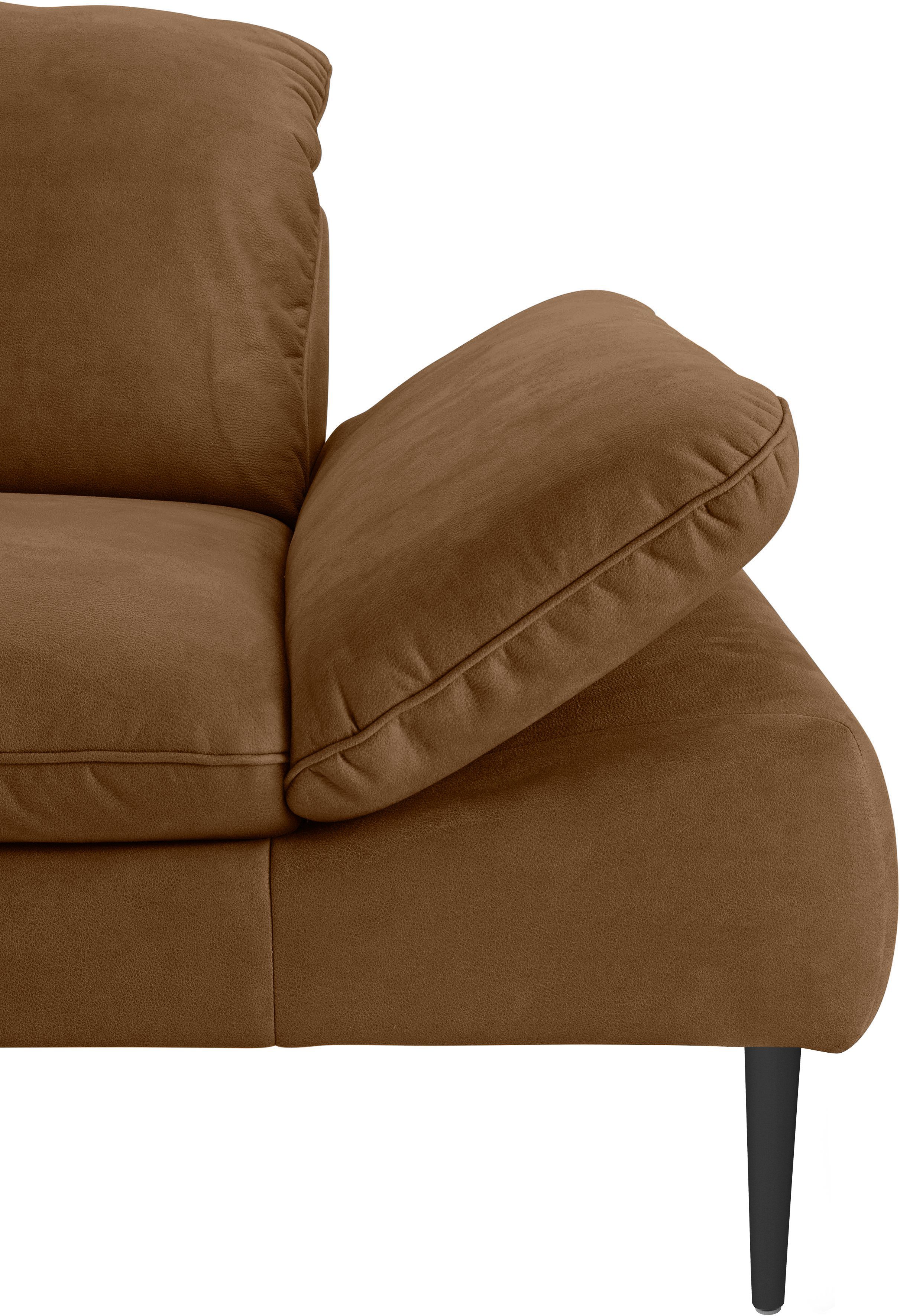 W.SCHILLIG 2,5-Sitzer enjoy&MORE, Sitztiefenverstellung, Füße Breite pulverbeschichtet, 232 cm schwarz