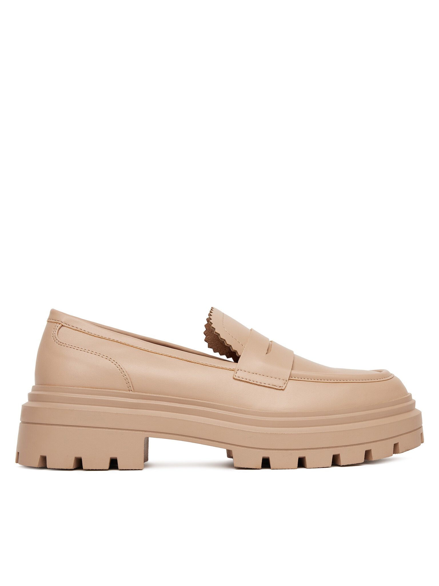 Deezee Damen-Loafers Beige 58682-8 Mokassin