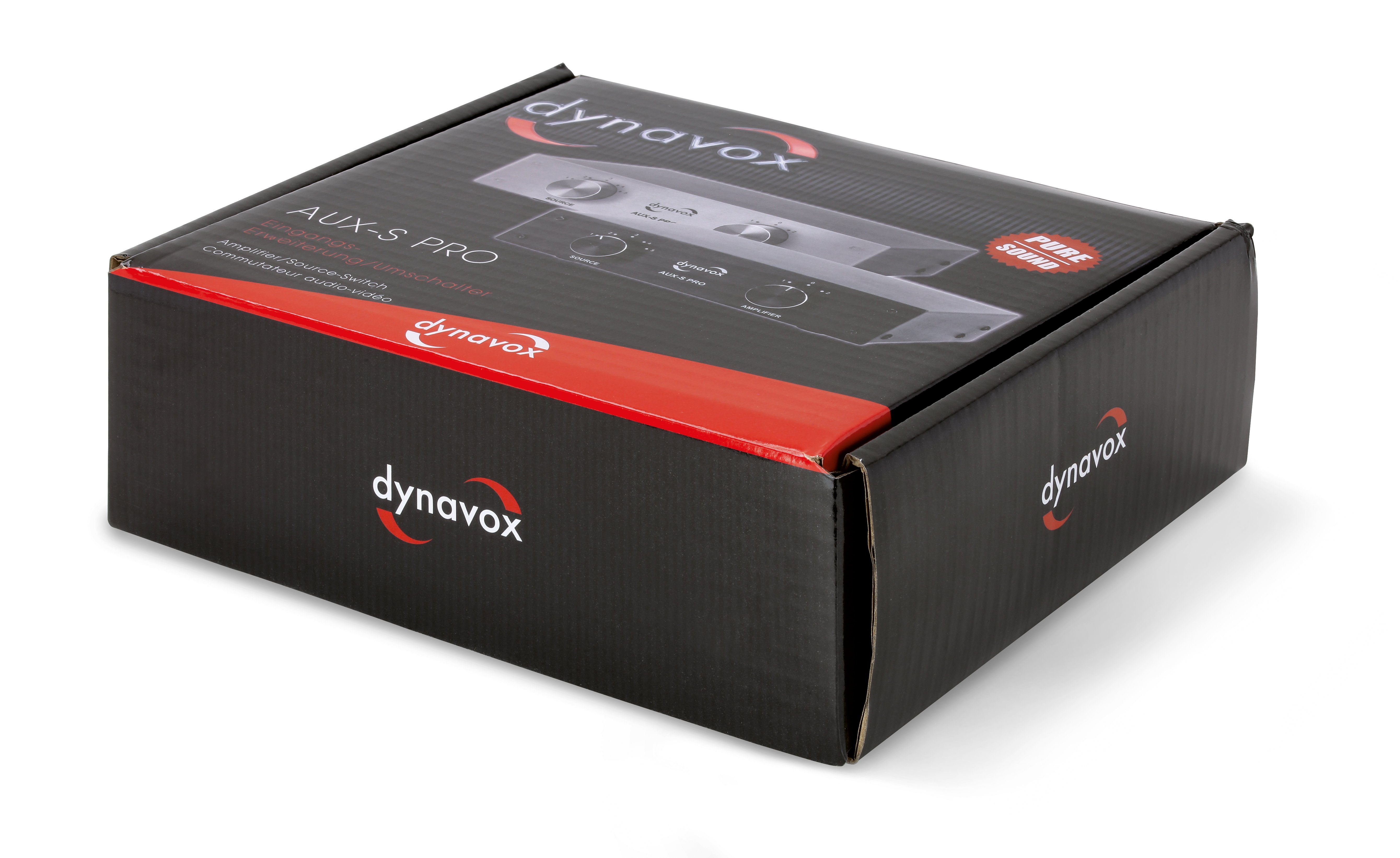 Dynavox AUX-S Pro Audioverstärker (Cinch-Erweiterungs-Umschalter, 2 Cinch-Eingänge, Schwarz 5 Verstärker-Eingänge)