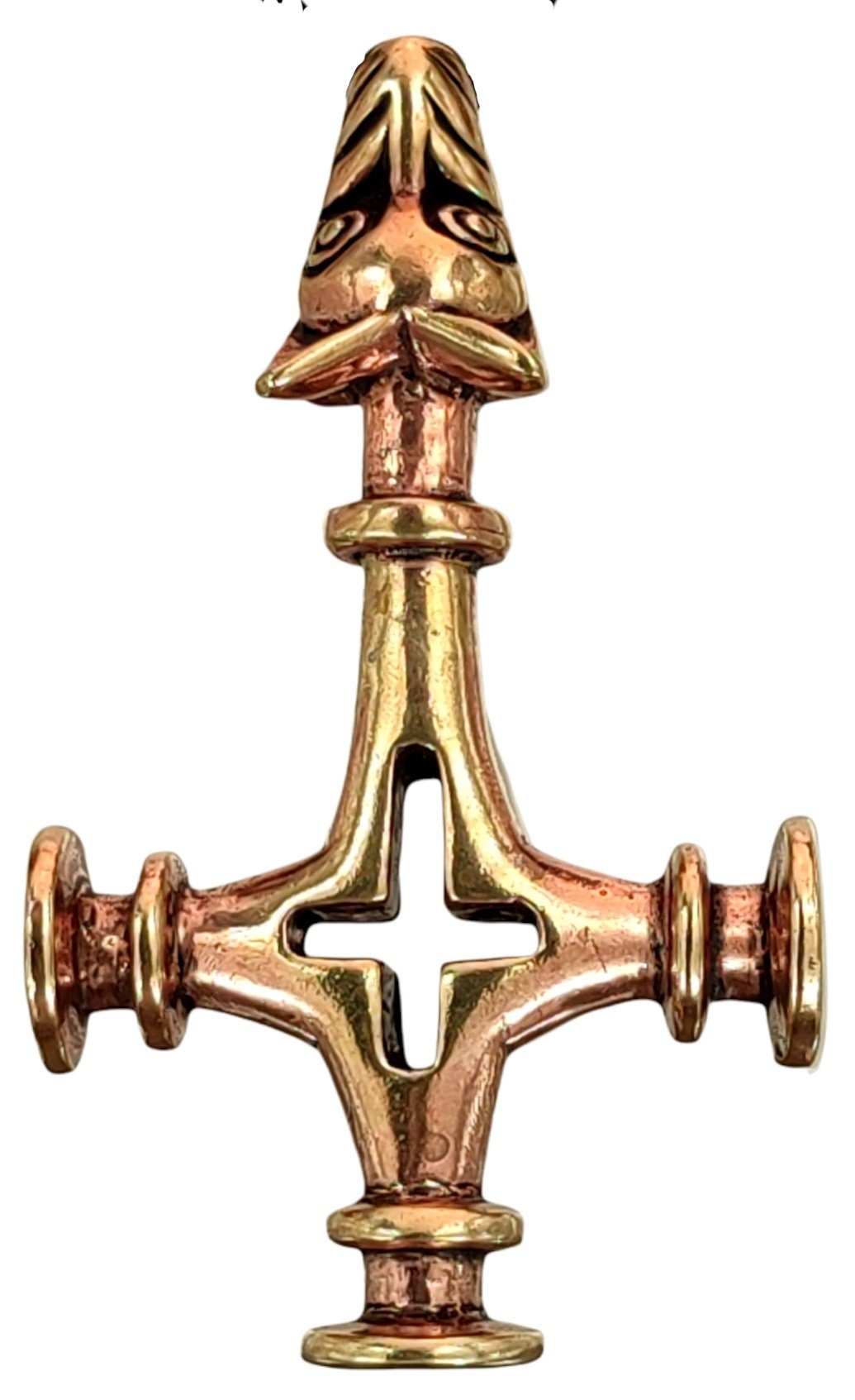 Kiss of Leather Kettenanhänger XL Thorshammer Bronze 73 Wolfskreuz Kreuz Island Hammer Nr. Anhänger Thorhammer