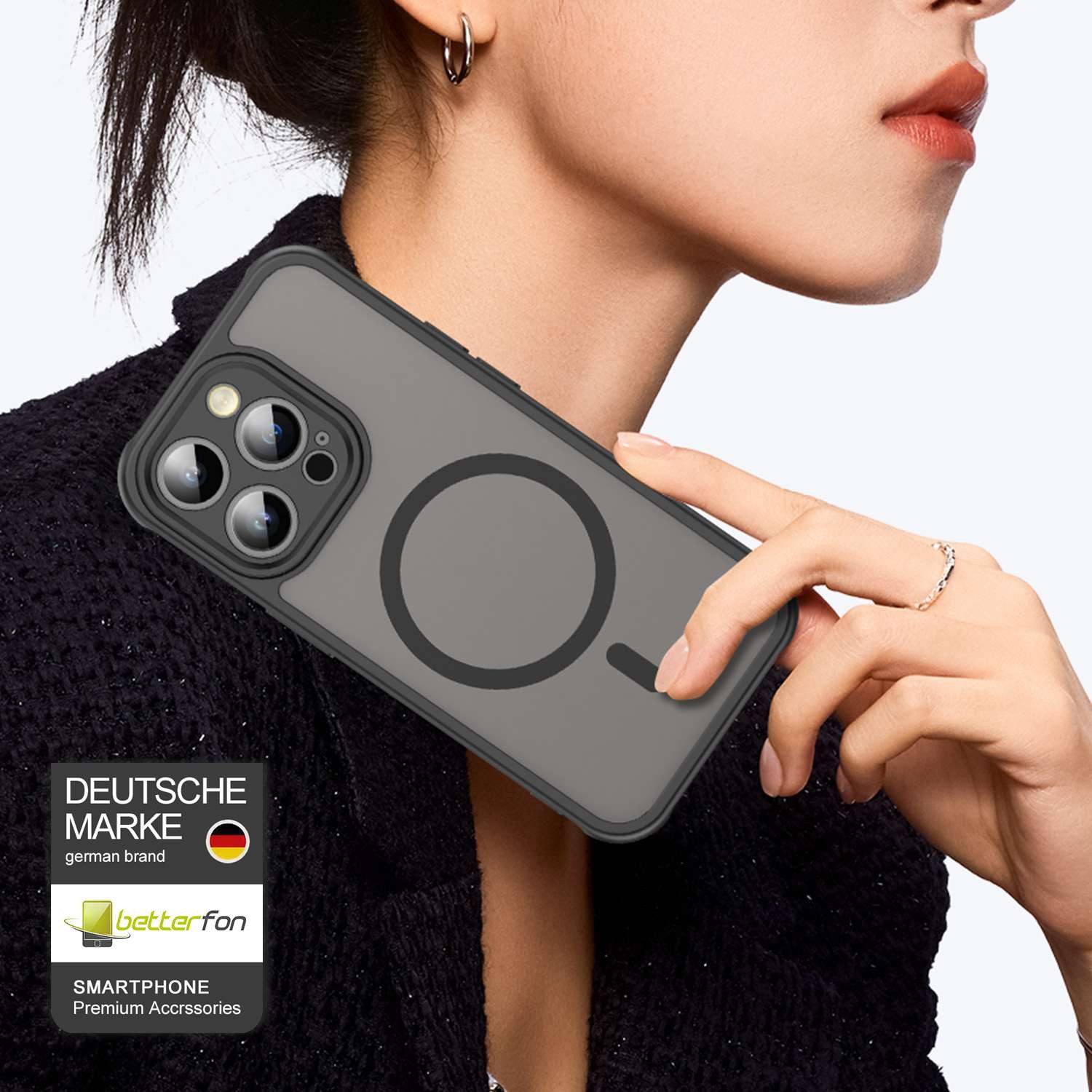 betterfon Handyhülle für Apple iPhone Schutzhülle Case, Magnetisches Laden, mattes Design, kratzfest & stoßfest verarbeitet