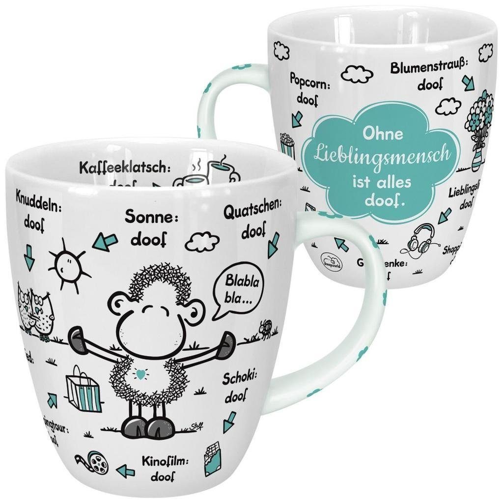 Sheepworld Tasse Tasse "Ohne Lieblingsmensch ist alles doof."