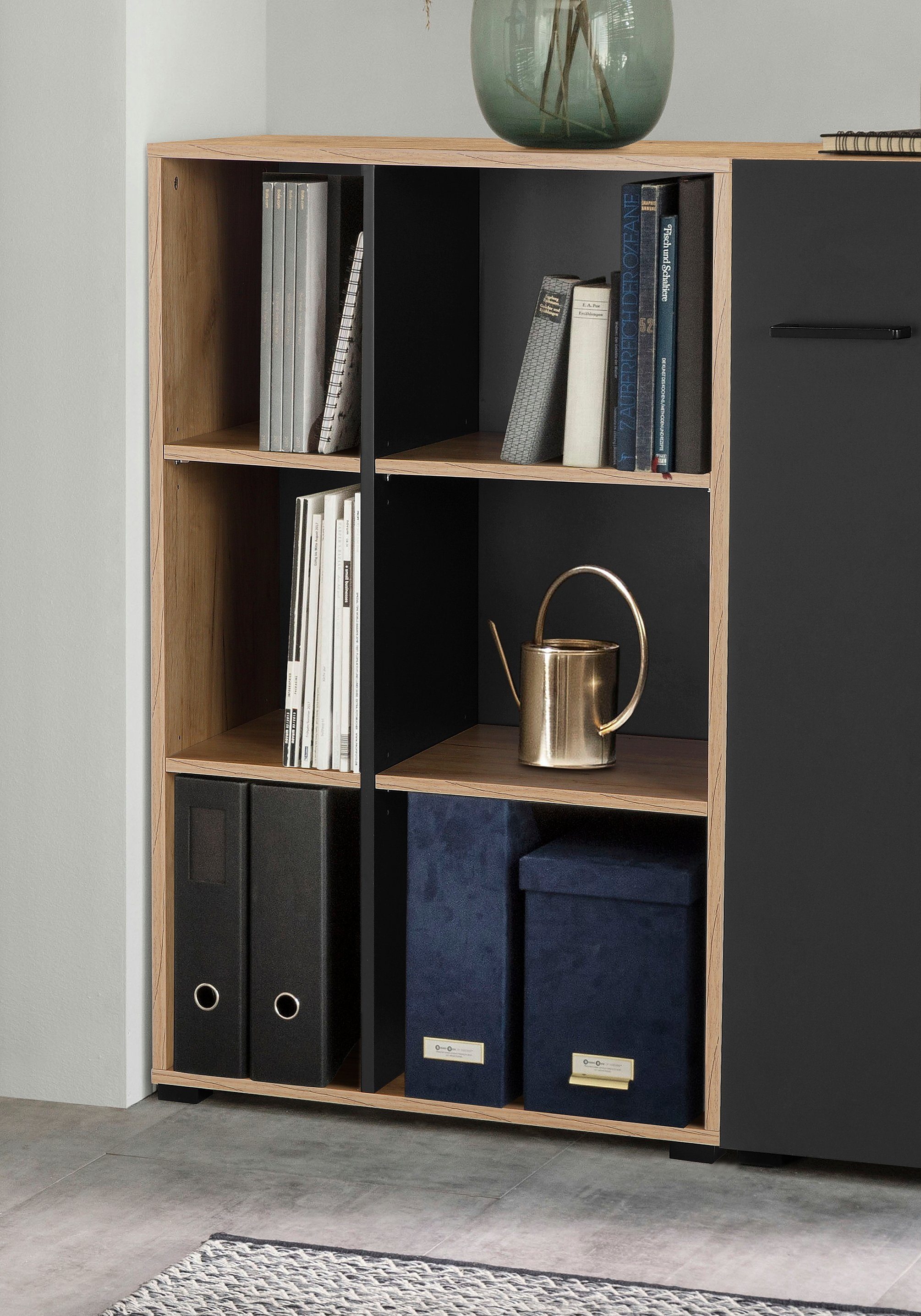 OTTO home Aktenregal Moid, Bücherregal, Maße 64,5x40x106 cm, 6 Fächer für v günstig online kaufen