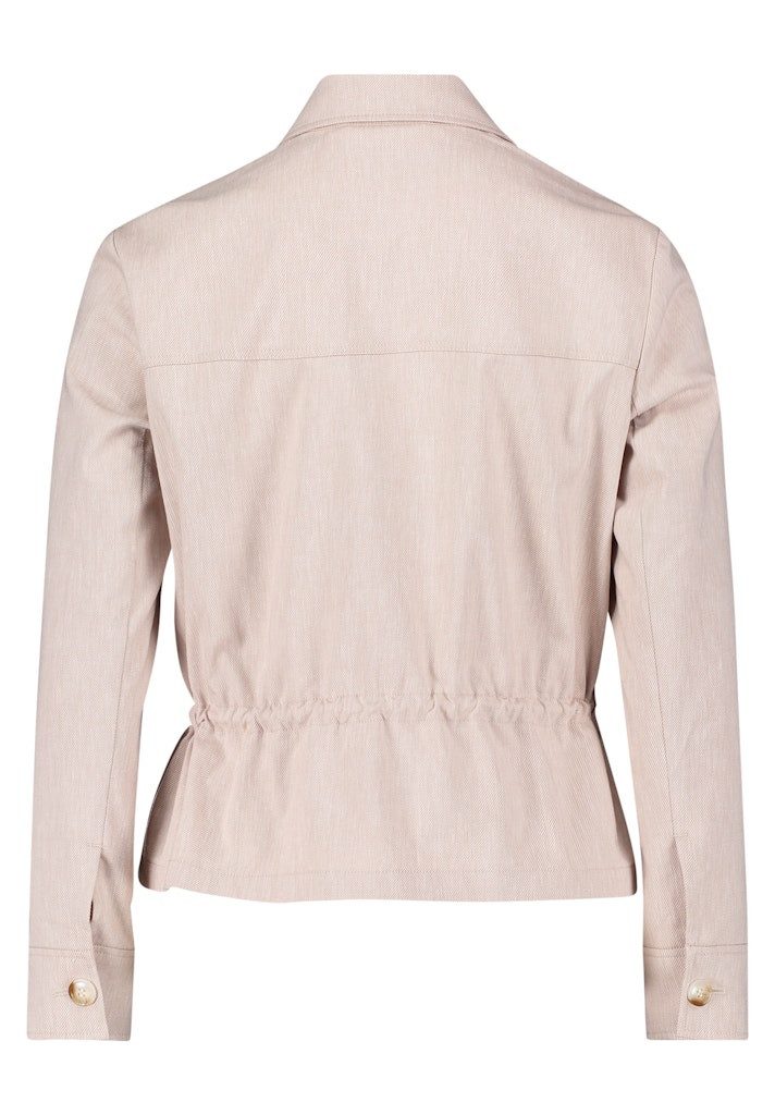 Betty&Co Blusenblazer Blazerjacke Kurz 1/1 Arm Dark Cream Melange
