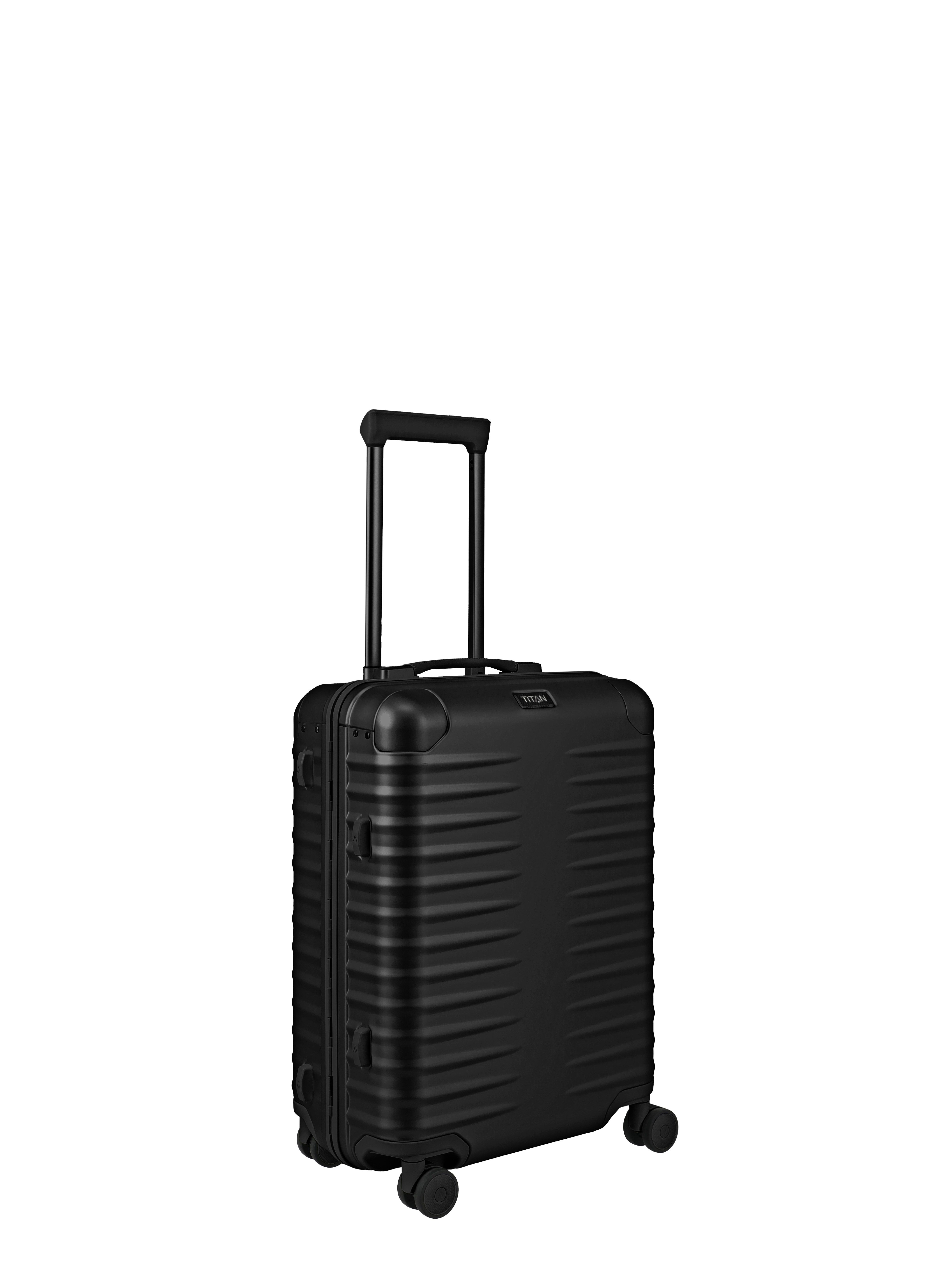 TITAN - Made in Germany Trolley ETERNITY S23 Aluminium Bordkoffer Made in Germany, 4 Rollen, 100 % Aluminium, Smart Frame und Echtledergriffe
