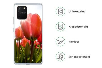 MuchoWow Handyhülle Blumen - Tulpen - Sonne, Phone Case, Handyhülle Samsung Galaxy S10 Lite, Silikon, Schutzhülle