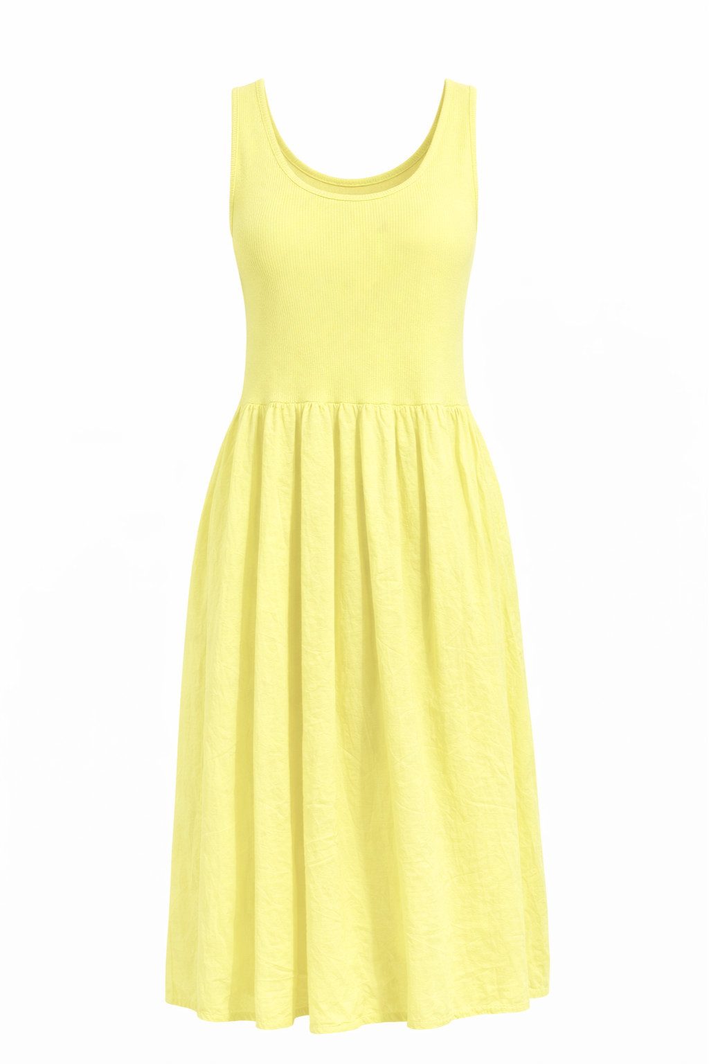 ITALY VIBES Sommerkleid - ärmelloses Kleid Damen - Midikleid - Jerseykleid - Strandkleid ONE SIZE / passend für Größe XS - L